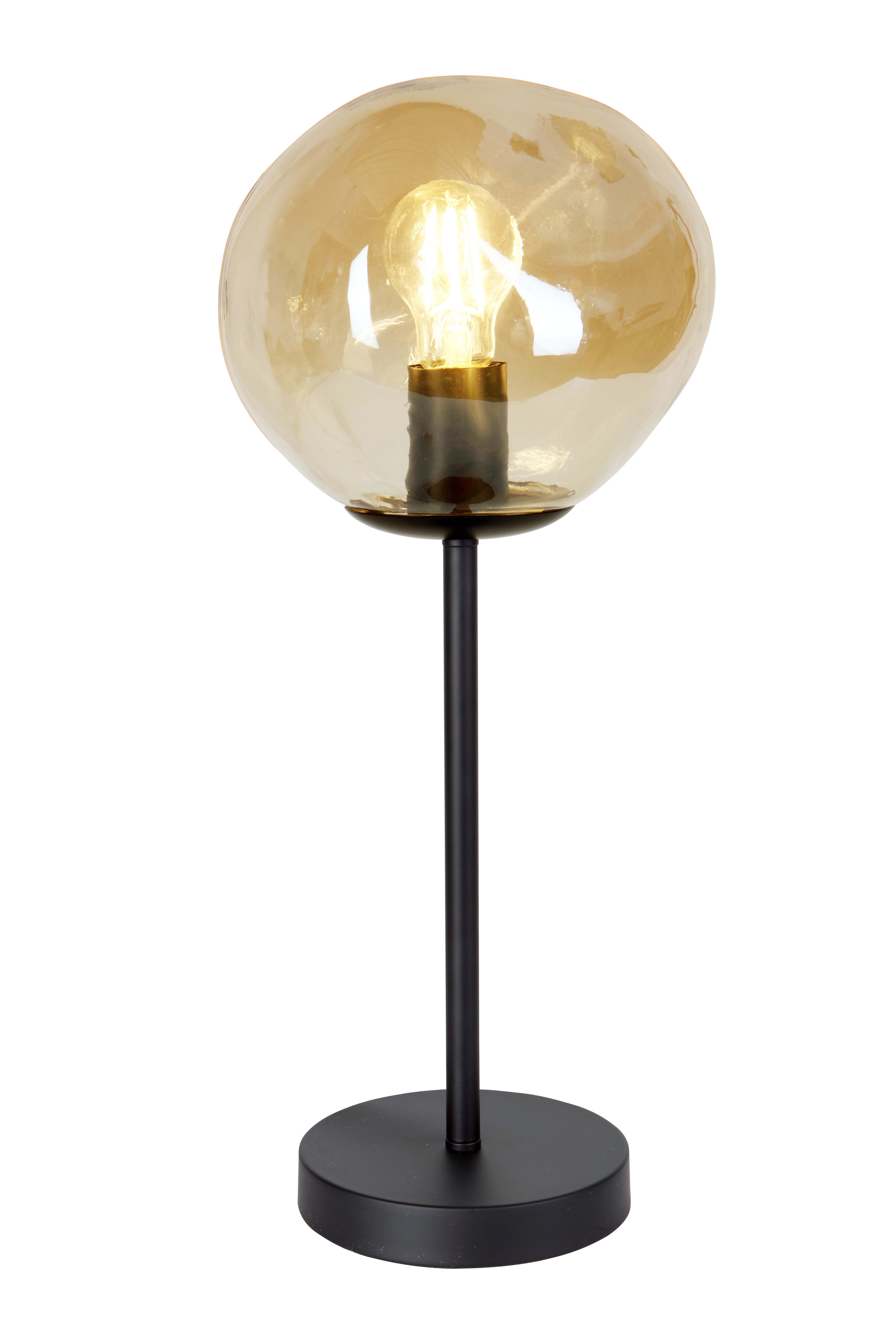 Table lamp glass amber