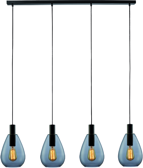 Pendant light smoked glass gray