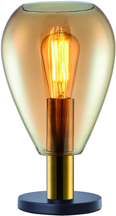 Tischleuchte Glas Bernstein