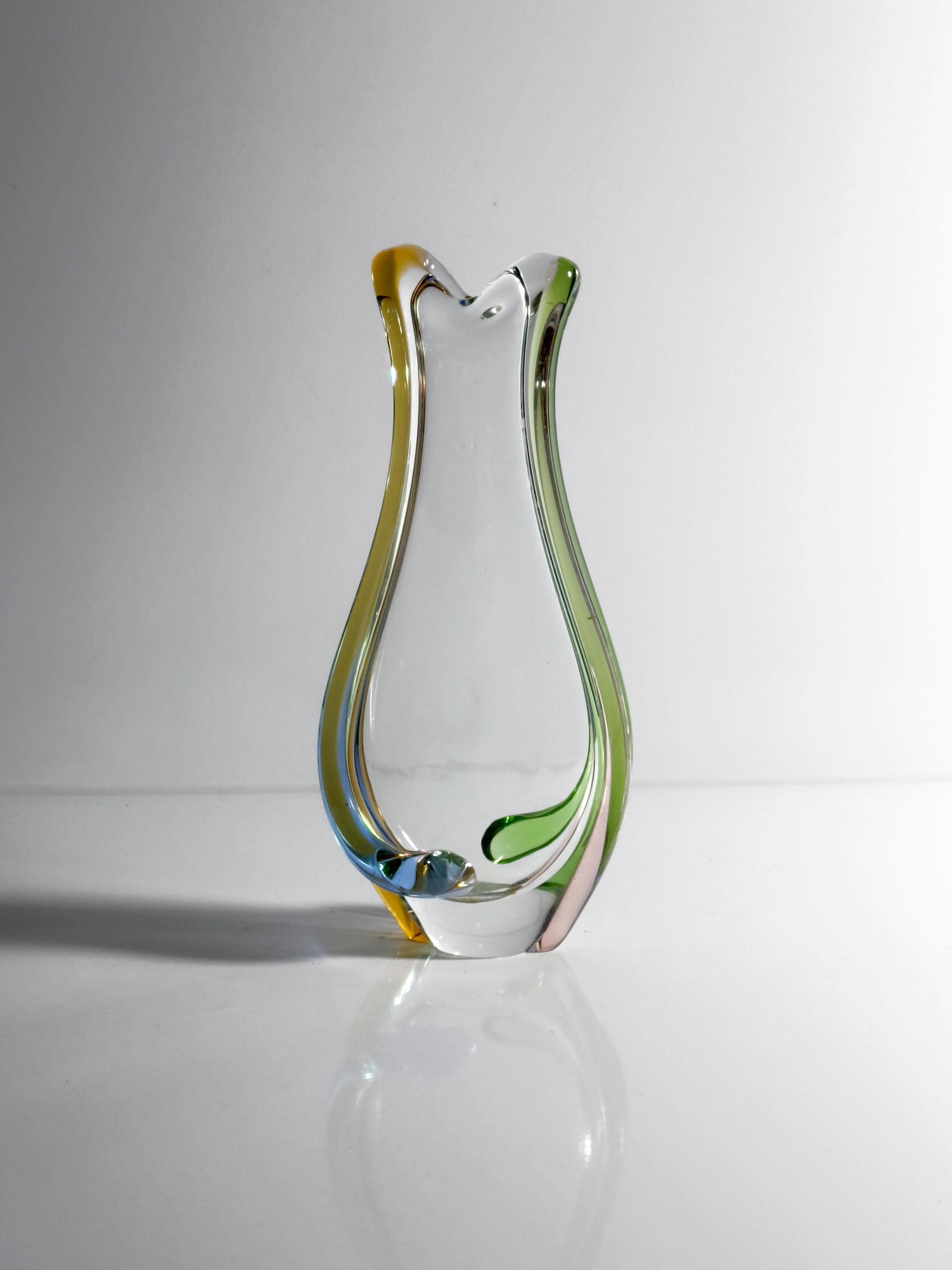 Vintage Rhapsody Vase Glas 50er Jahre