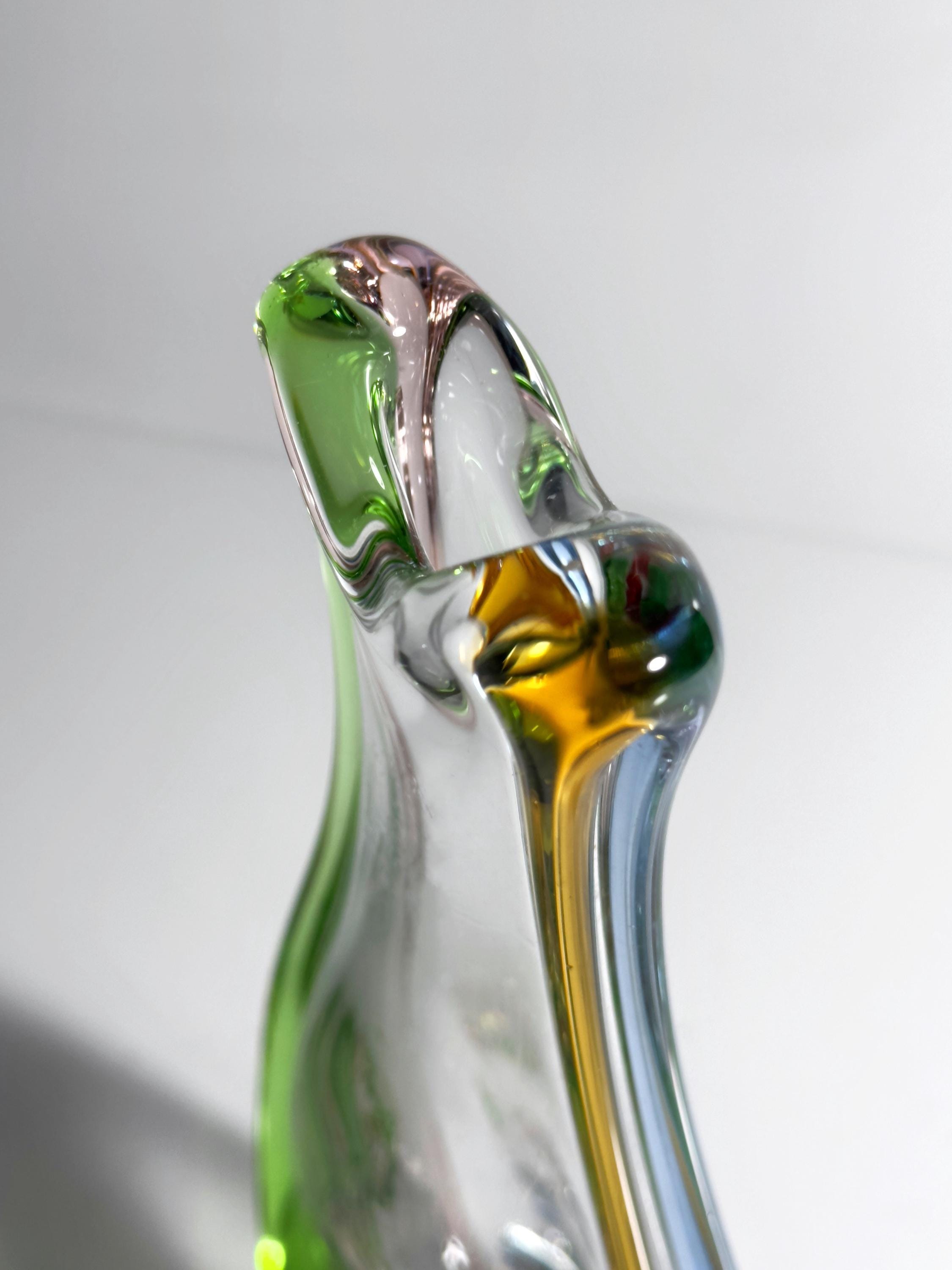 Vintage Rhapsody Vase Glas 50er Jahre