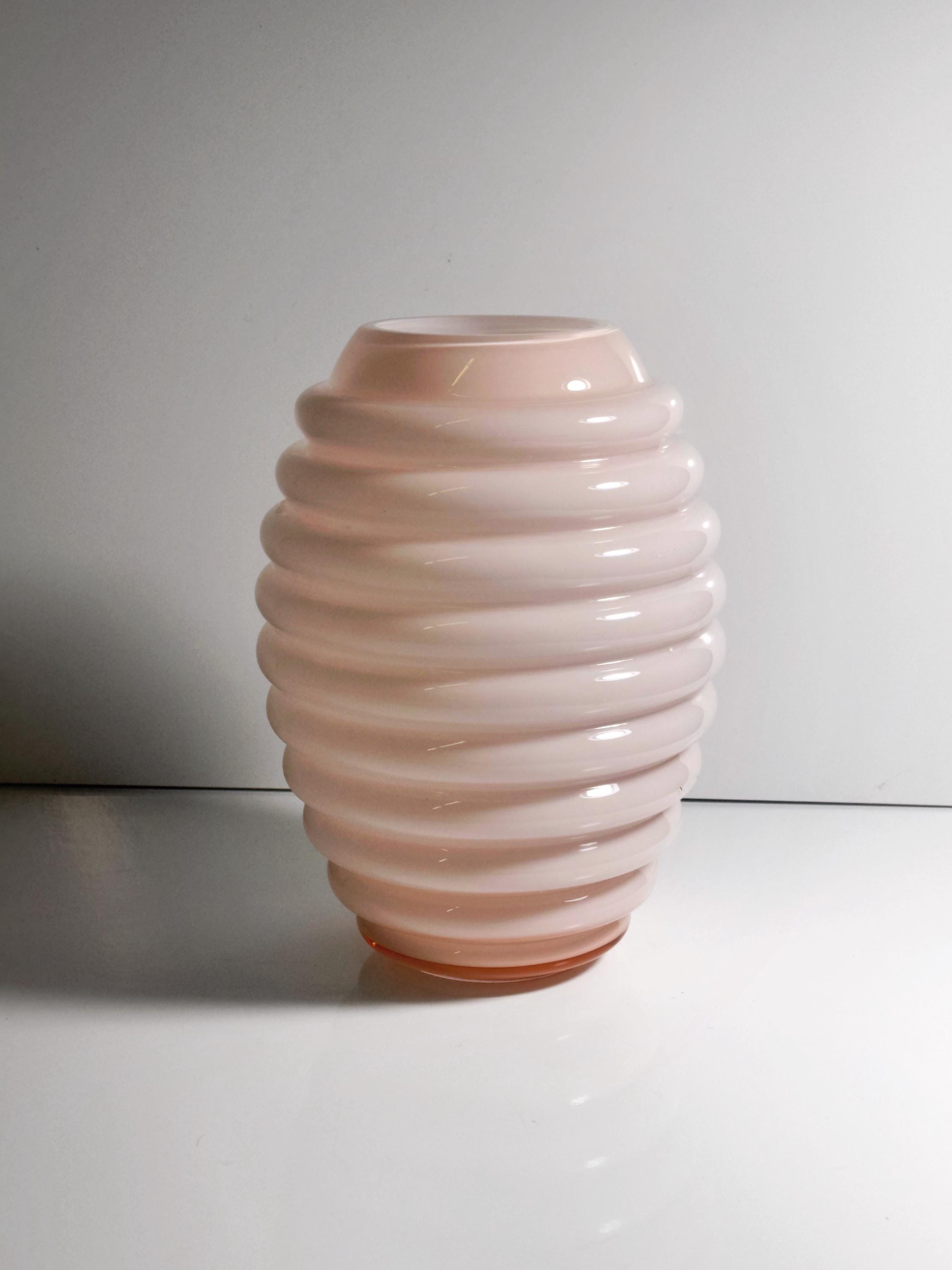 Vintage Vase Murano glass Pink 70s