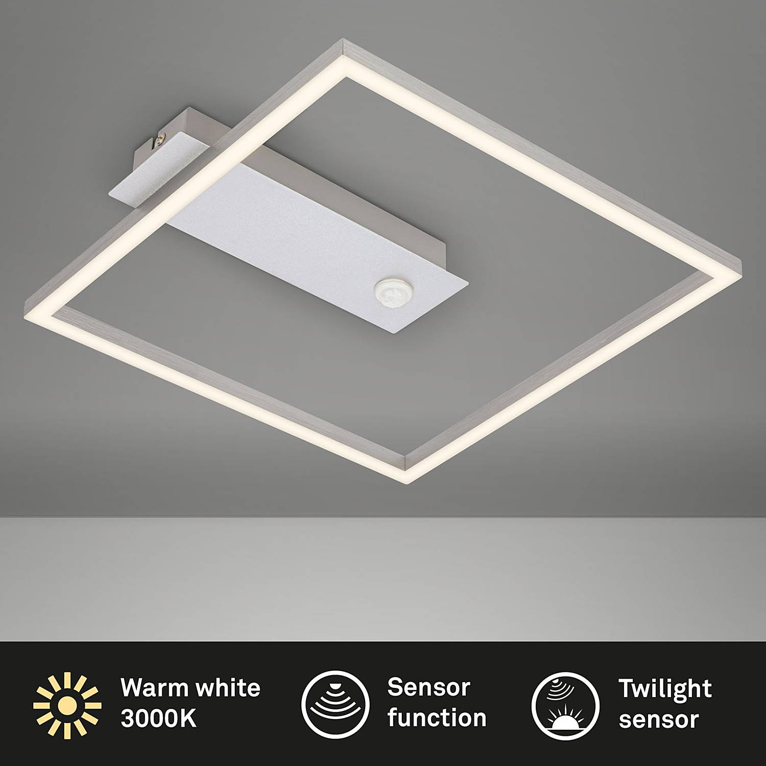 Figa Sensor LED Ceiling Light Silver
