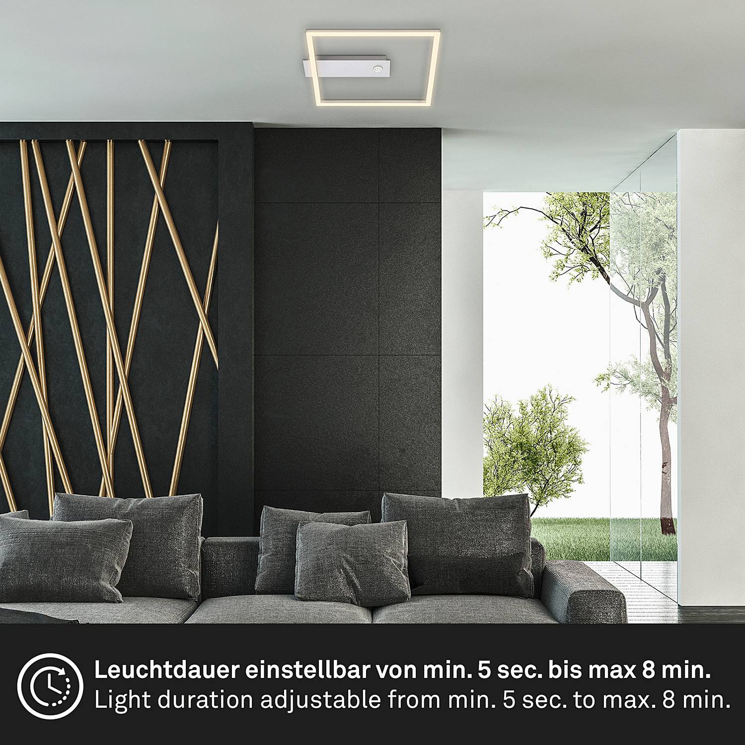 Figa Sensor LED Ceiling Light Silver