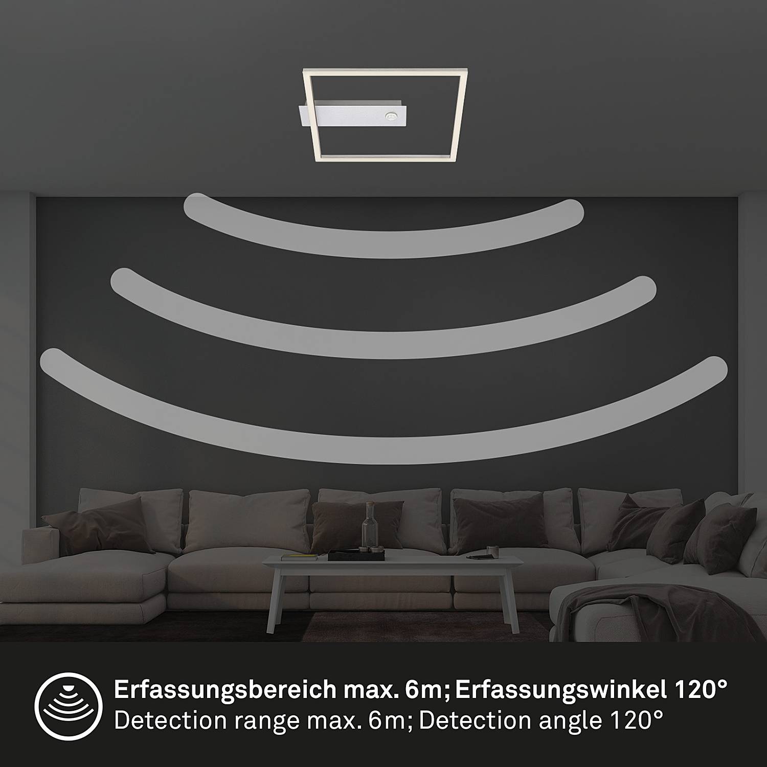 Figa Sensor LED Ceiling Light Silver