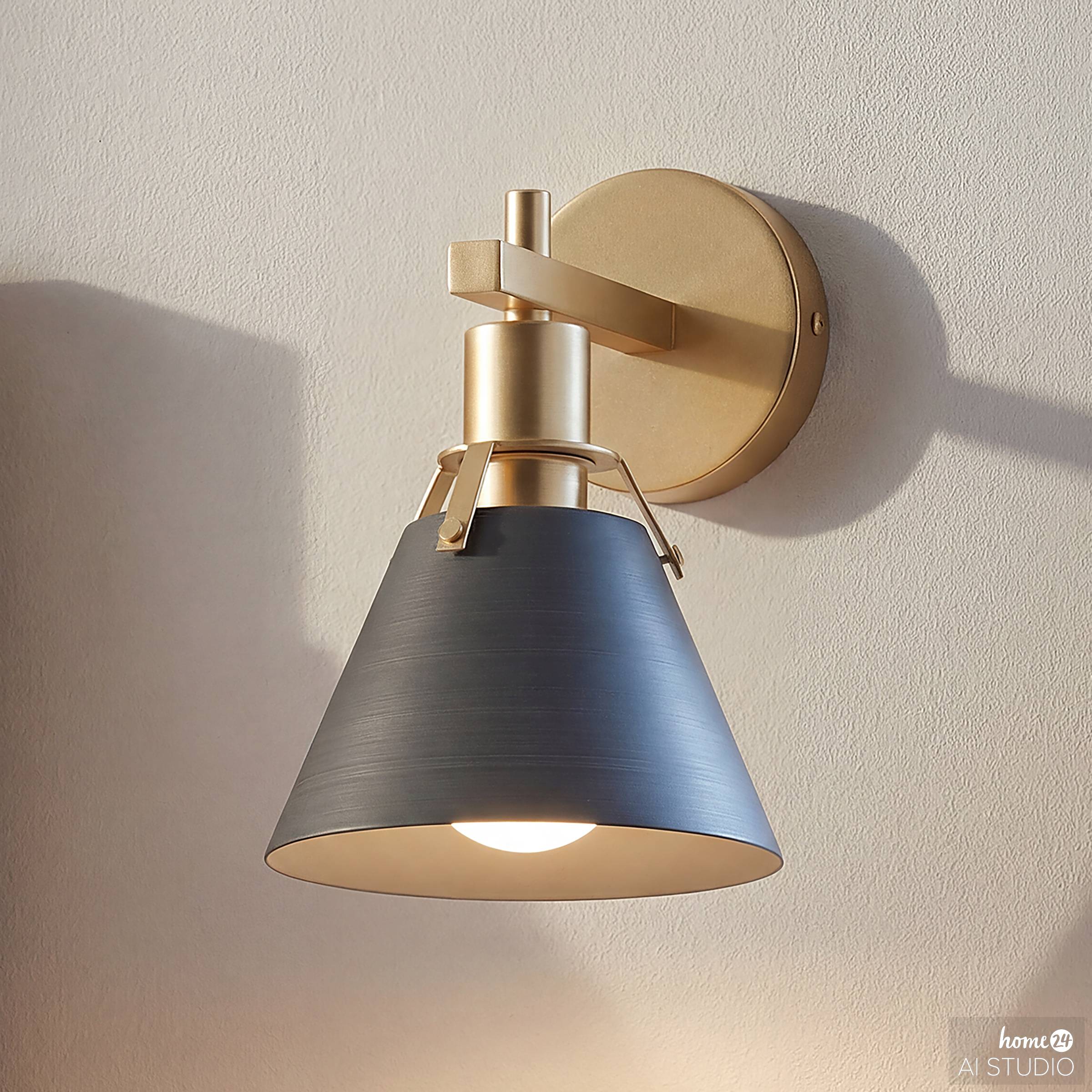 Shan Wall Lamp with Rechargeable Bulb Grey