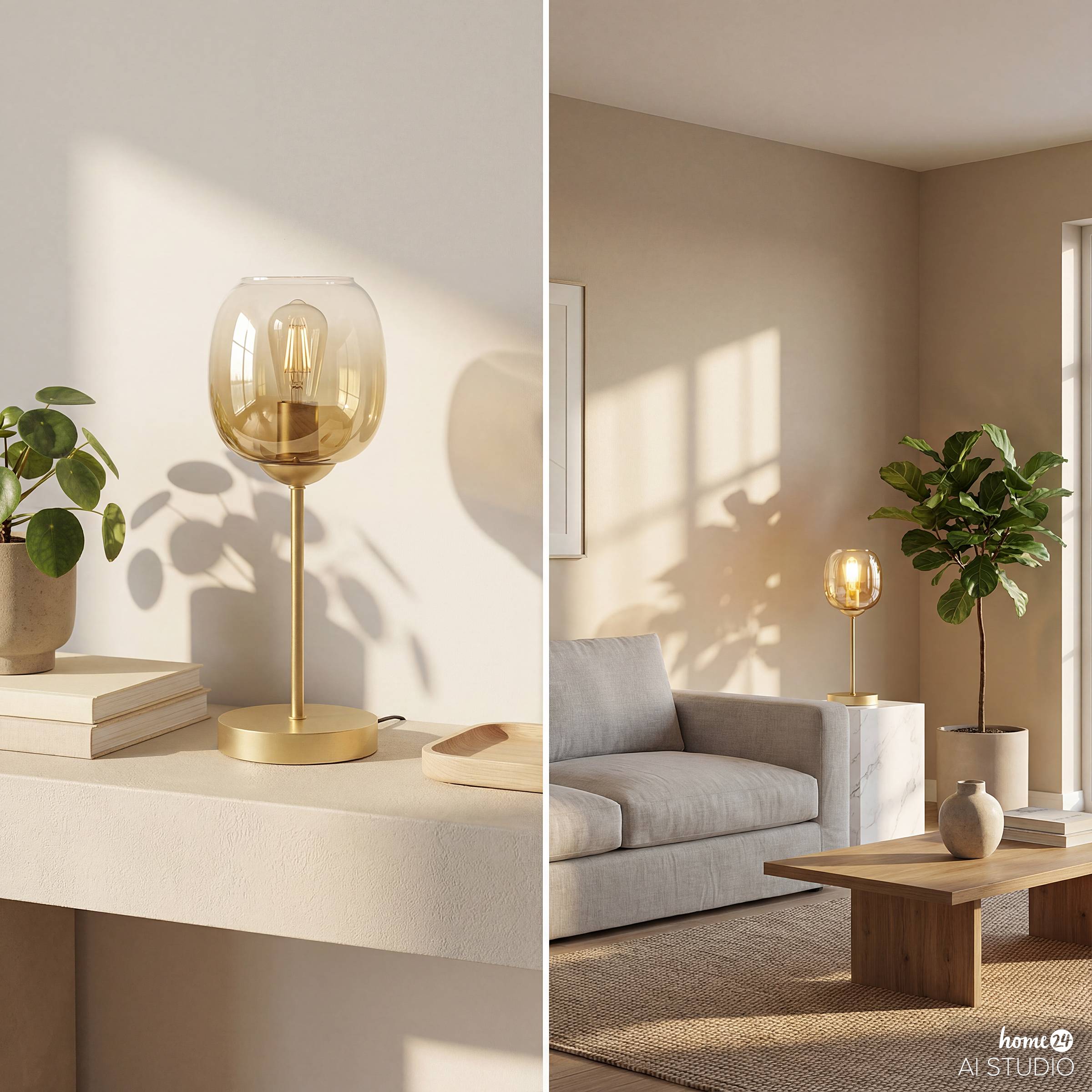 Armta Table lamp Glass Iron Gold