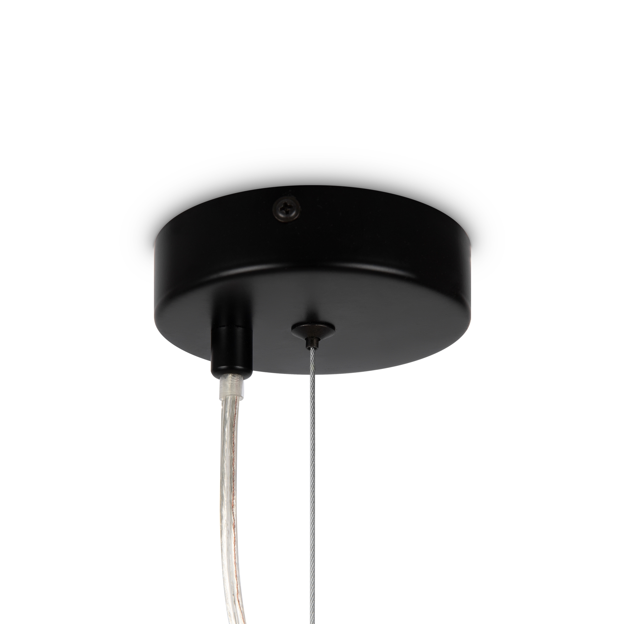 Dallas Pendelleuchte mundgeblasenes Glas Schwarz Ø 29cm