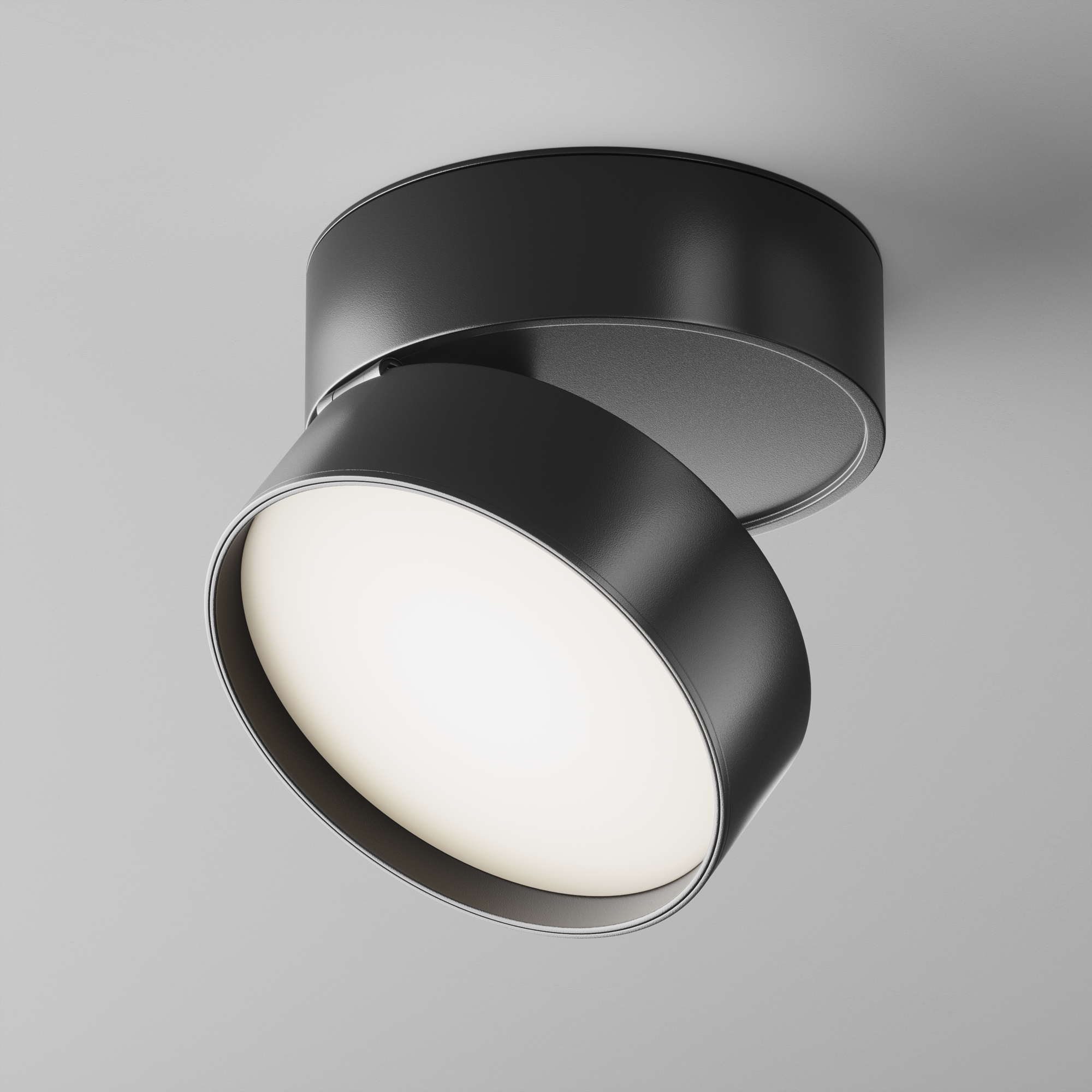 Onda Plafoniera Nera Ø 12cm