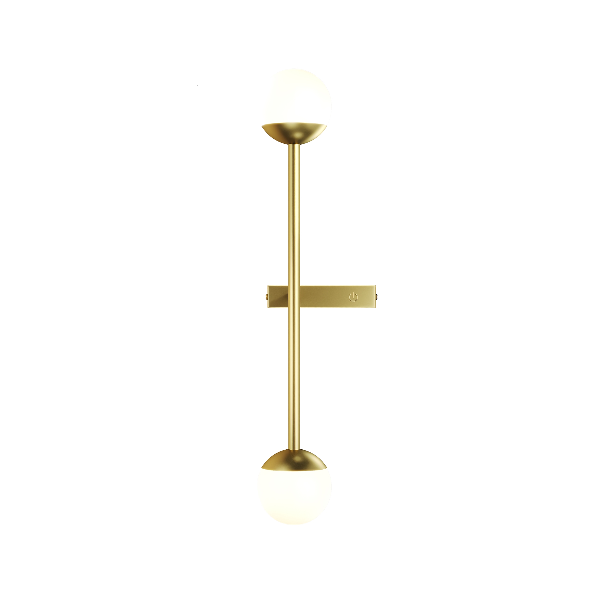 2-Light Touch Wall lamp Metal Glass Gold