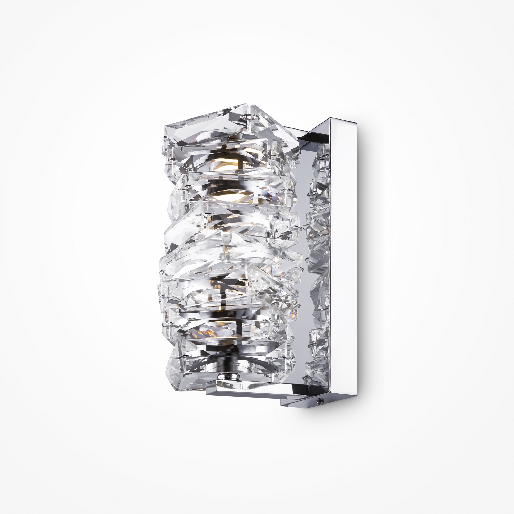 Coil Wall lamp Stainless steel Glass Silver
