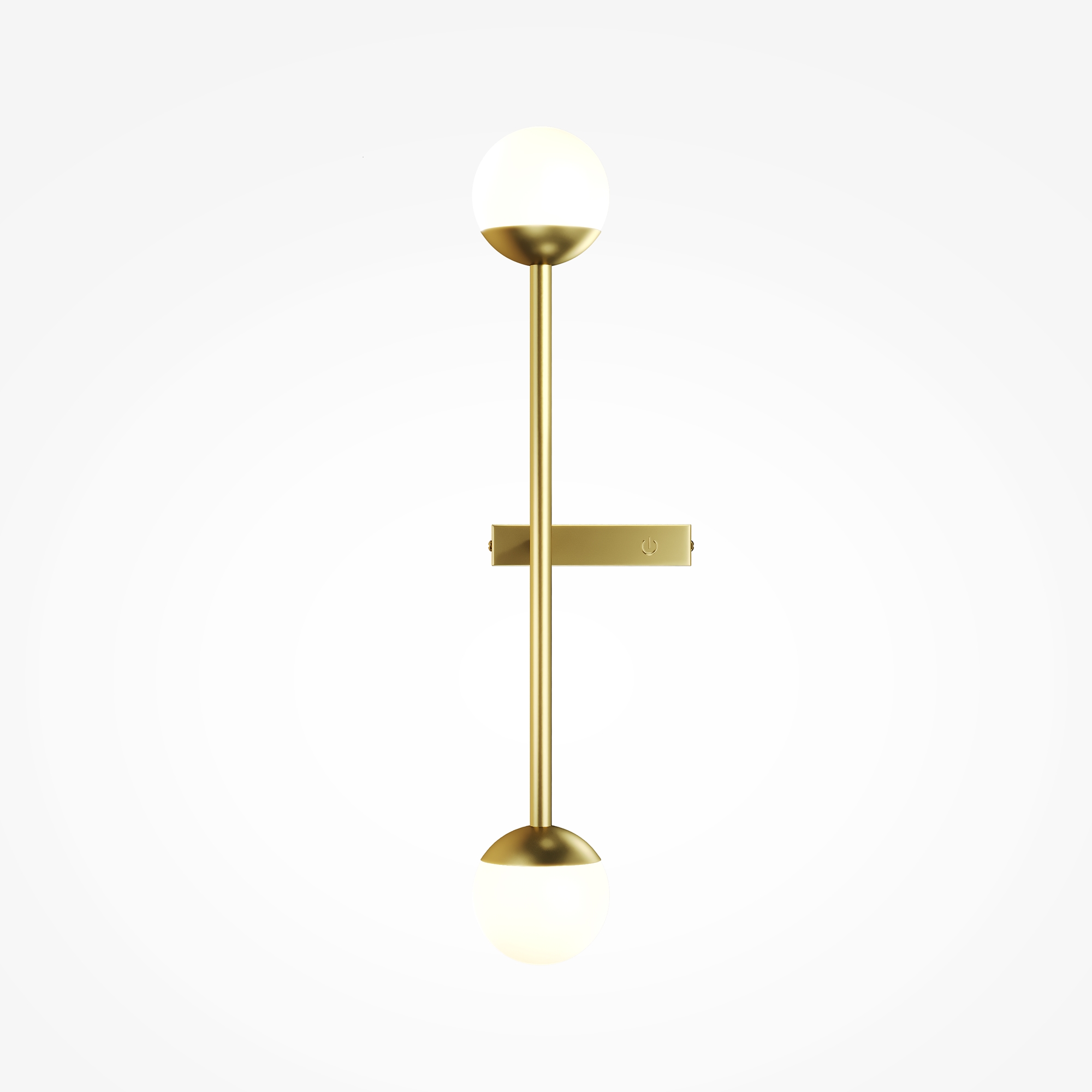 2-Light Touch Wall lamp Metal Glass Gold