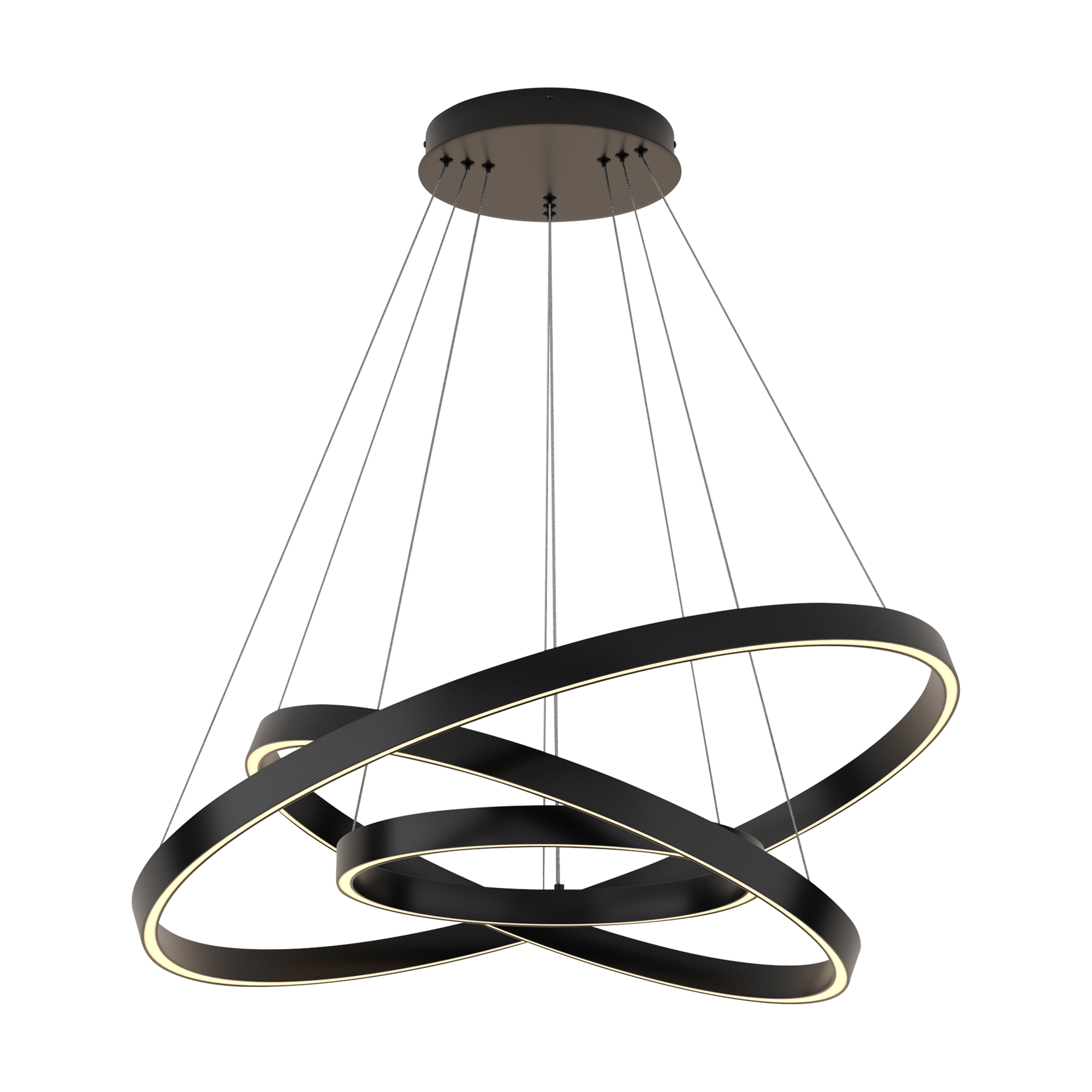 Rim Pendelleuchte Schwarz Ø 80cm