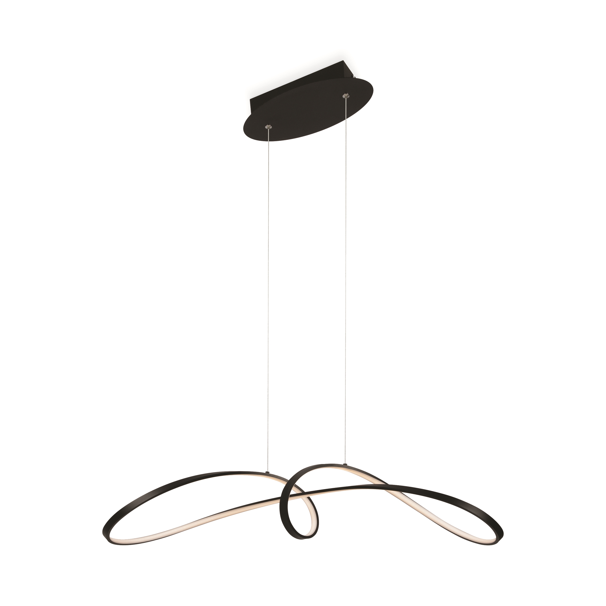 Lampada a sospensione Curva nera