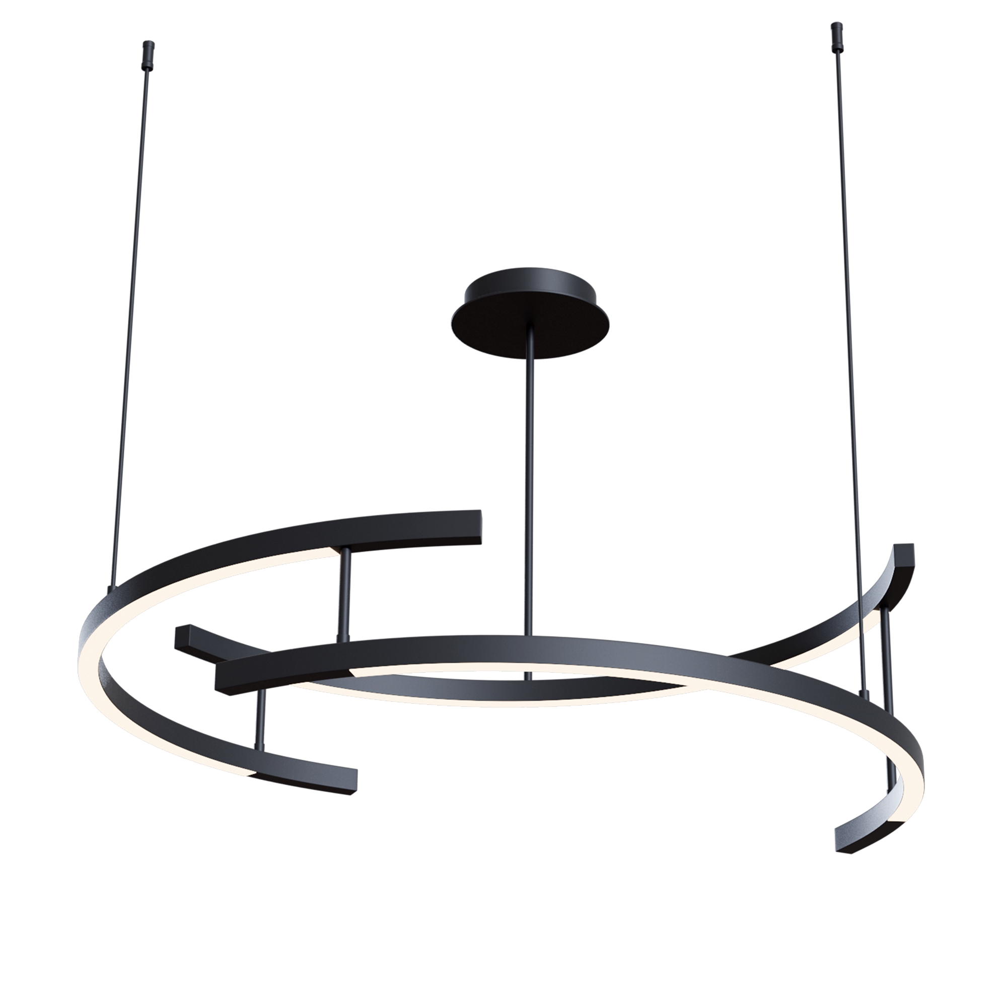 Line Pendelleuchte Schwarz Ø 83cm