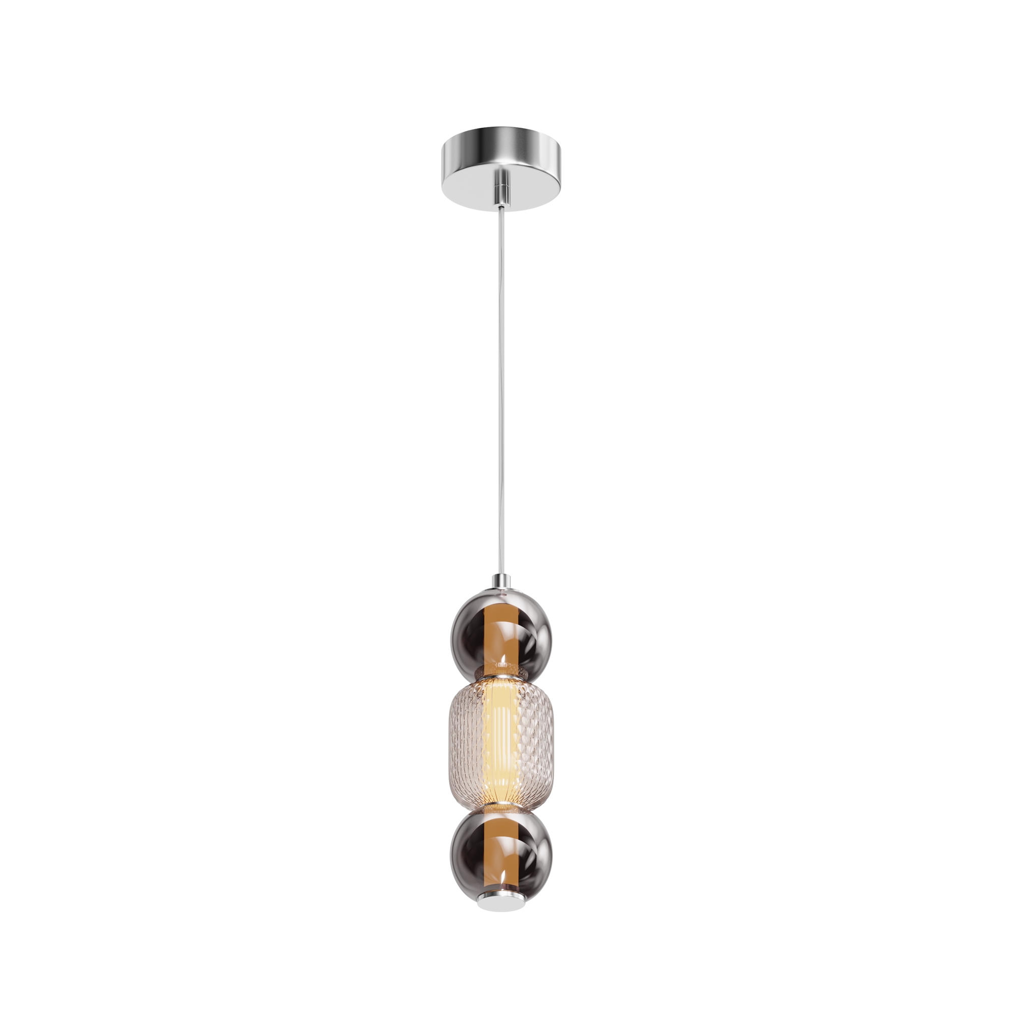 Drop Pendant Light Metal Glass