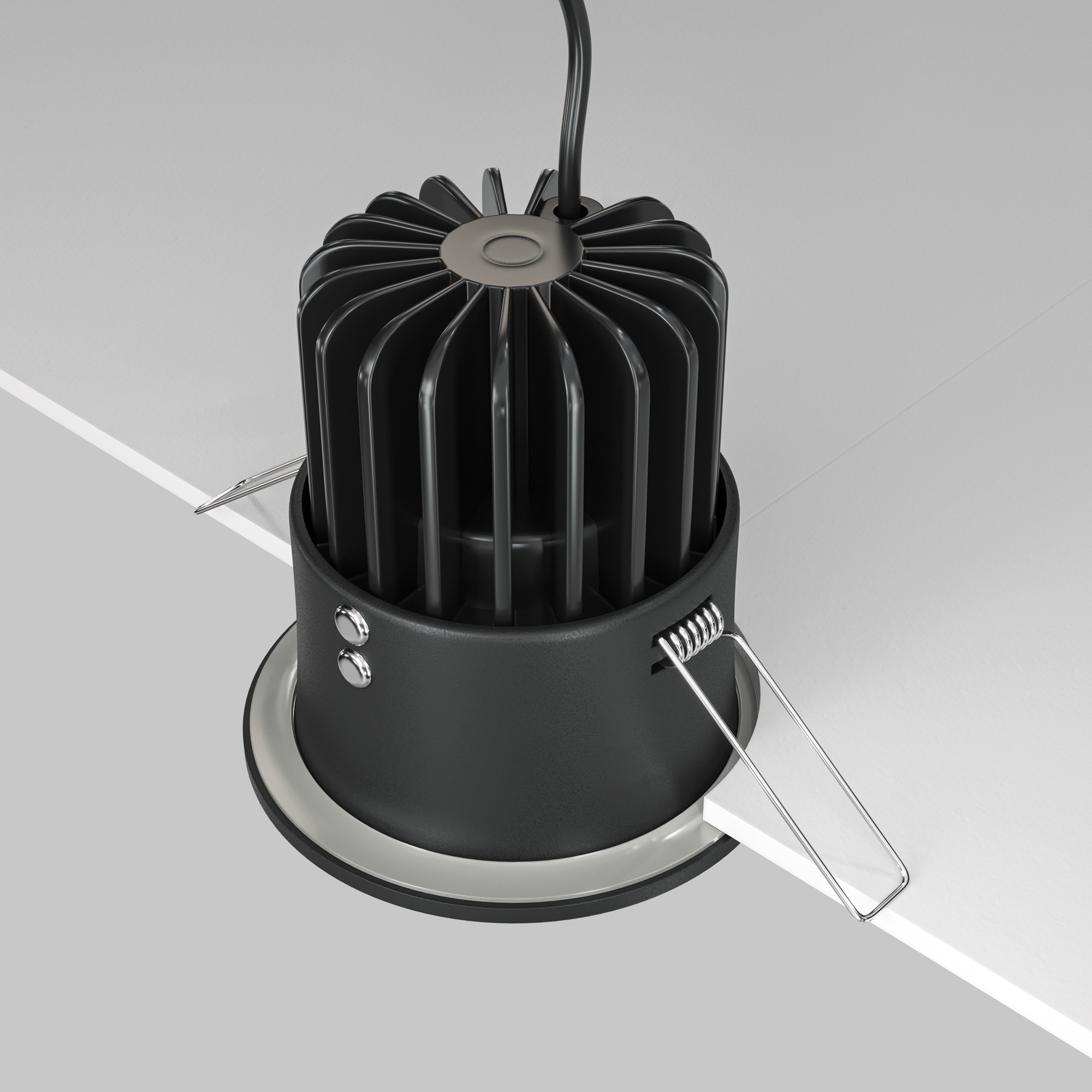 Zoom Einbauleuchte Schwarz Ø 9cm