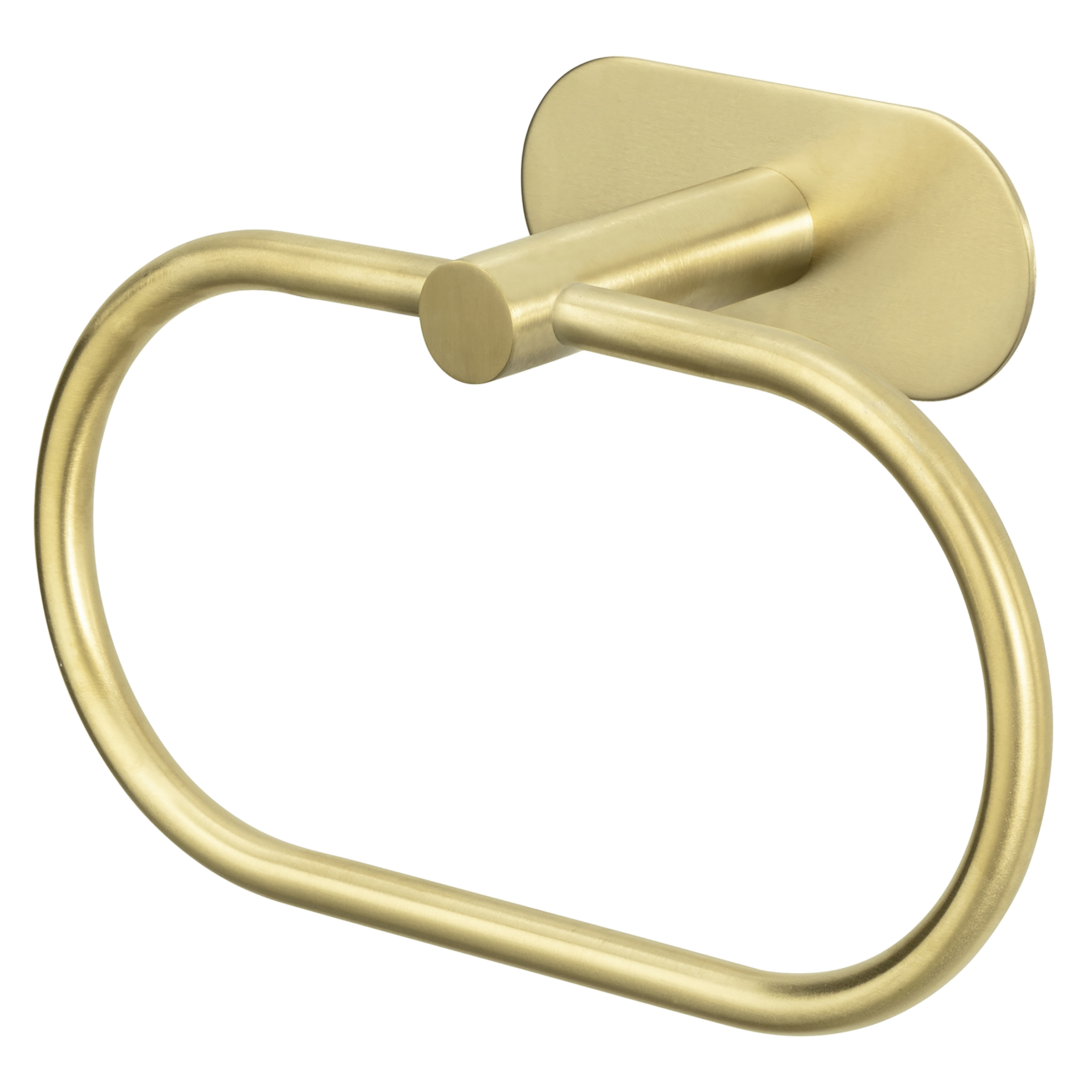 Orea Towel ring Stainless steel Satin Glass Gold