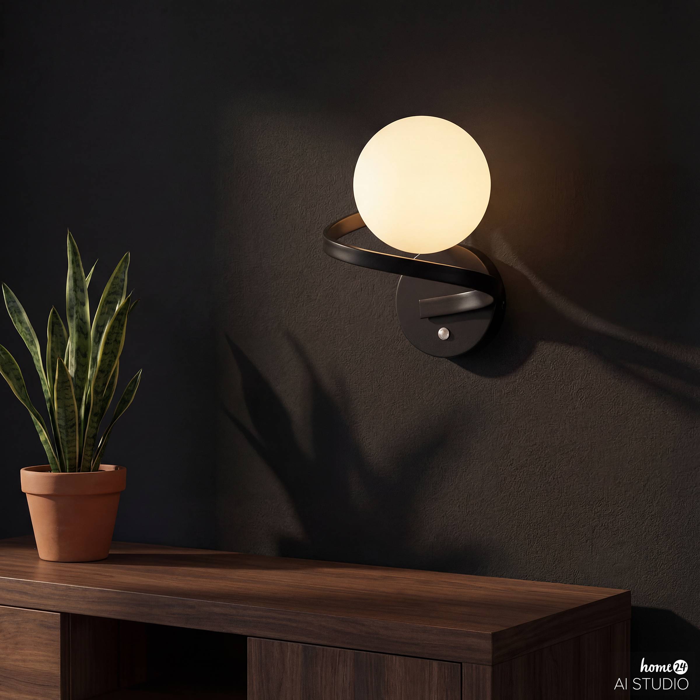 Marp Rechargeable Wall Lamp 3-Step Dimmer Black