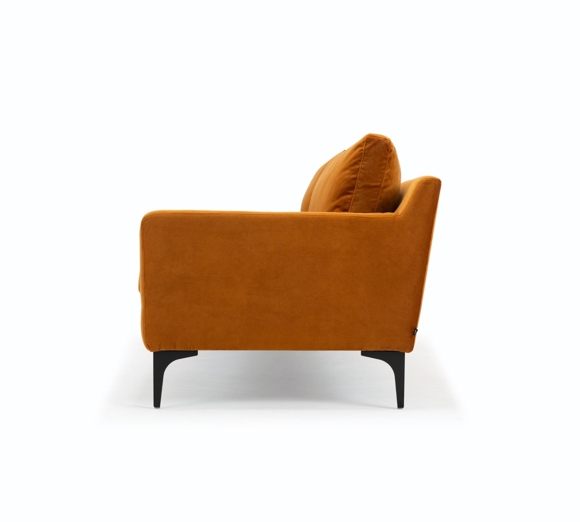 Astha 3-Sitzer Sofa Velours Matt Amber
