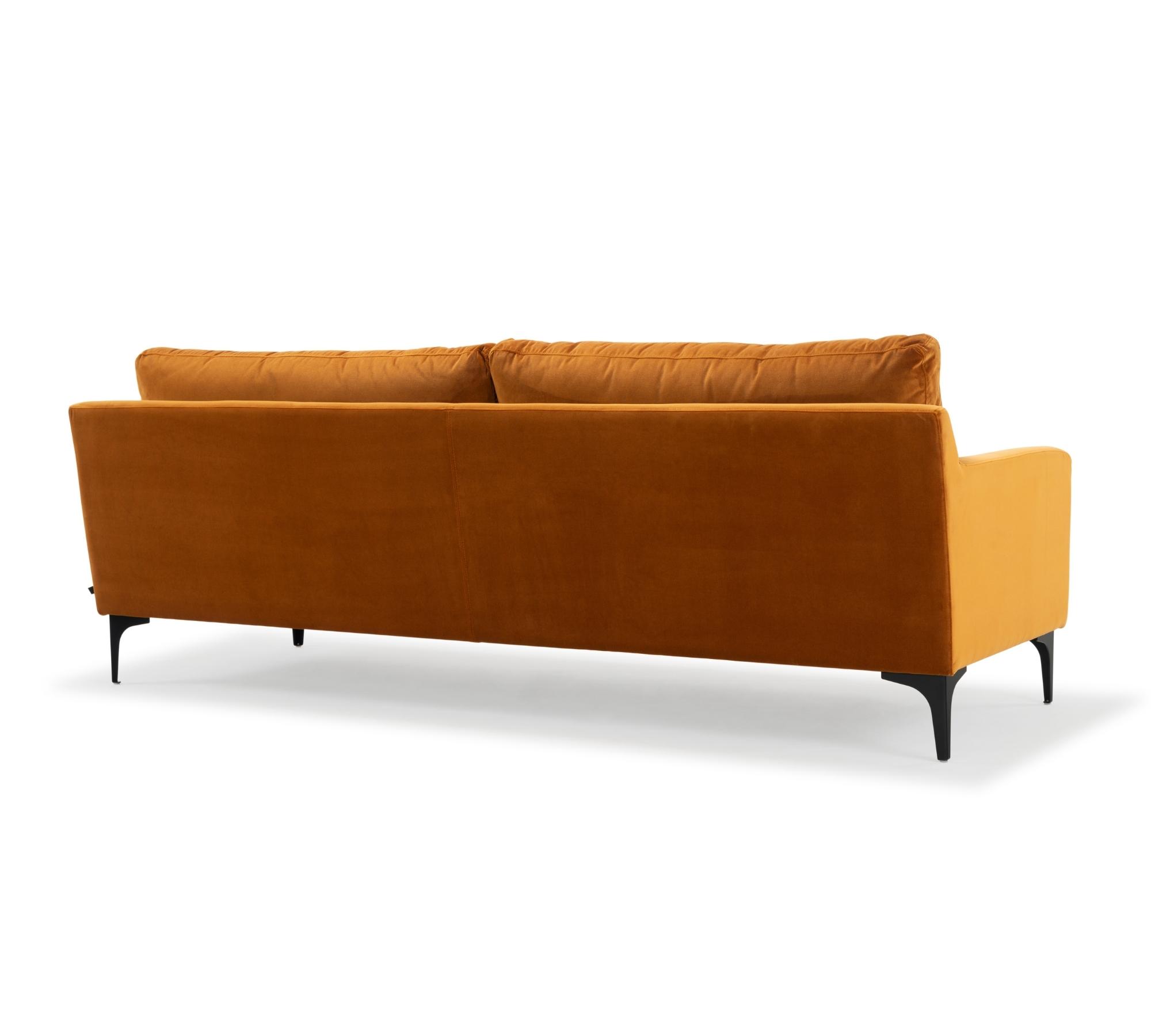 Astha 3-Sitzer Sofa Velours Matt Amber