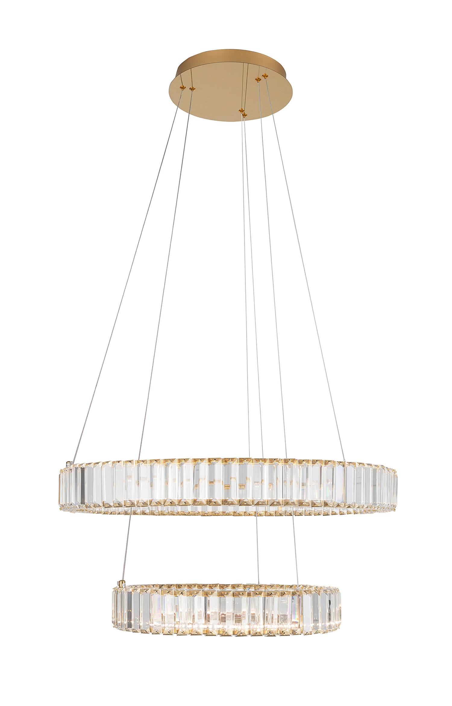 2-Flammig Aurelia Typ D Pendelleuchte Aluminium Gold