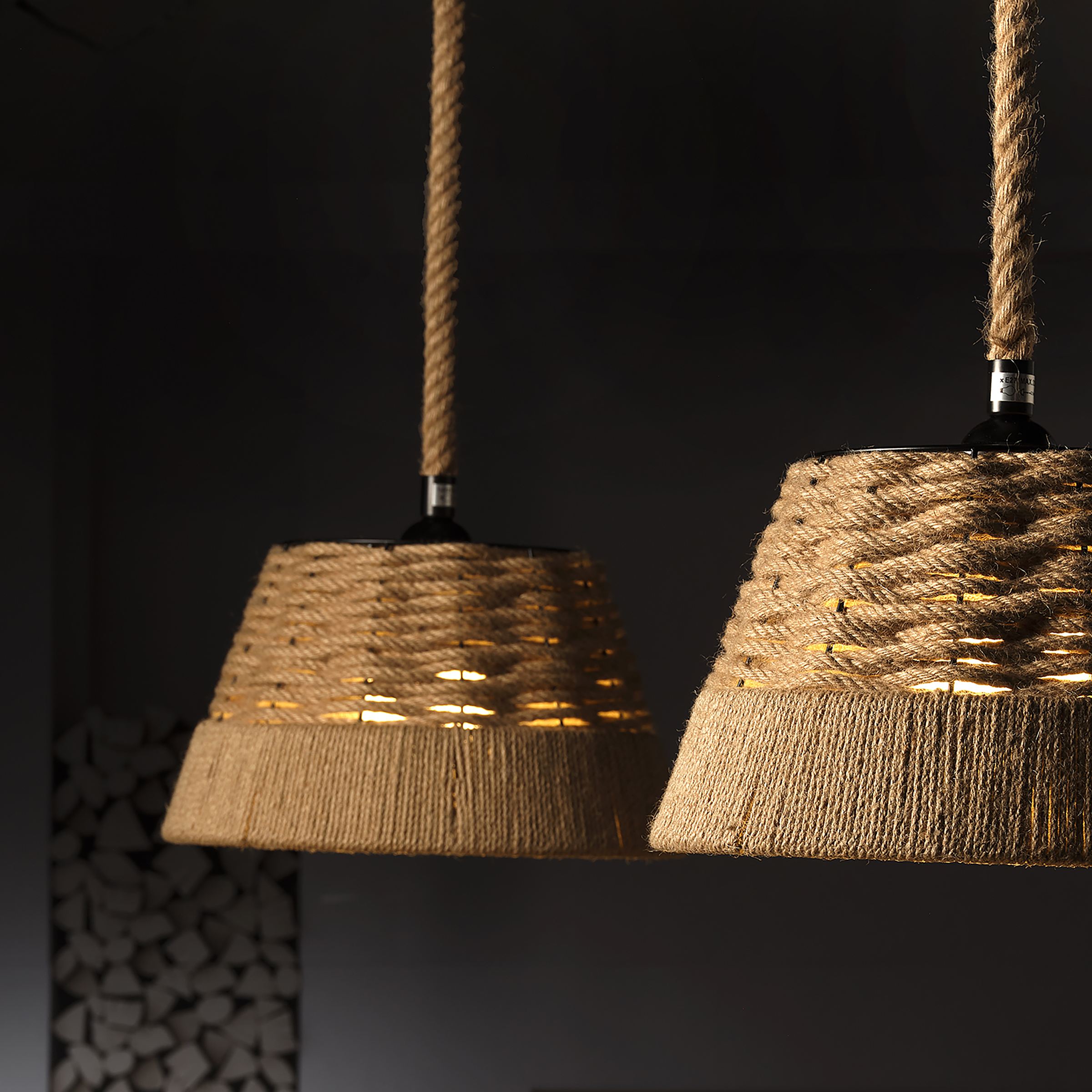 1-Flammig Coen Pendelleuchte Rattan 