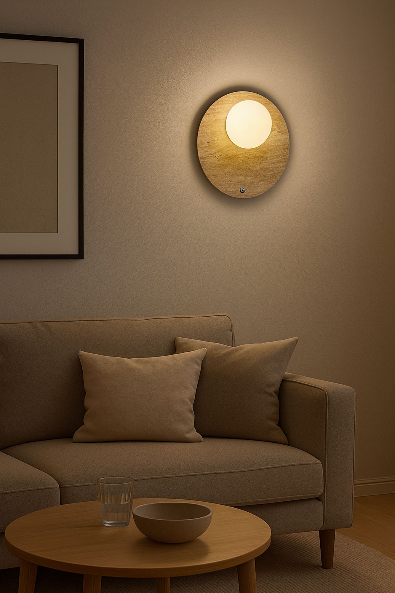in" is German? Yes. English has an 'e'.
    "Weiß" -> "White".

    Final Result:
    Gate Wall Light Travertine White (or Gate Wall Lamp