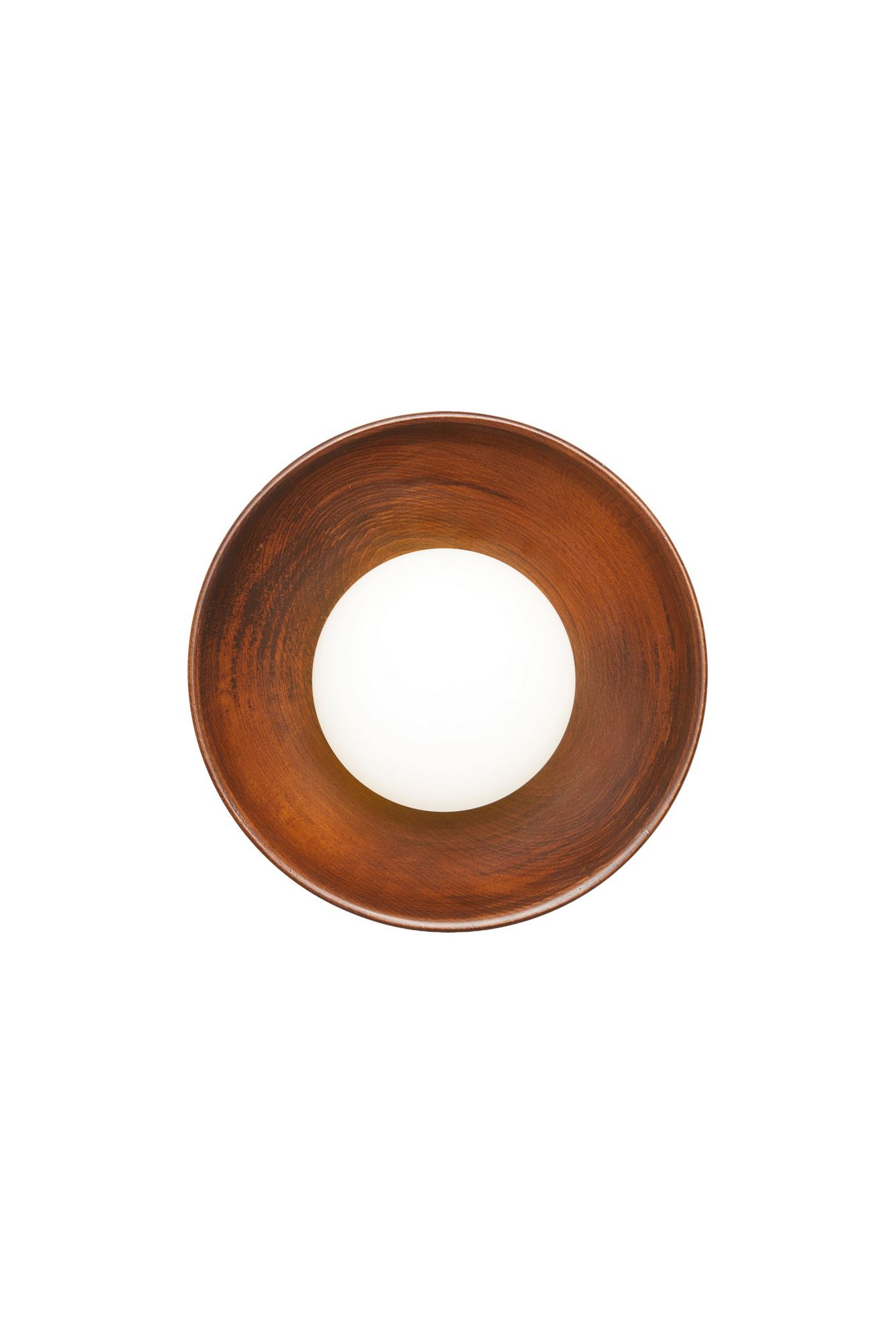Hand Wall Lamp S Walnut Wood Brown