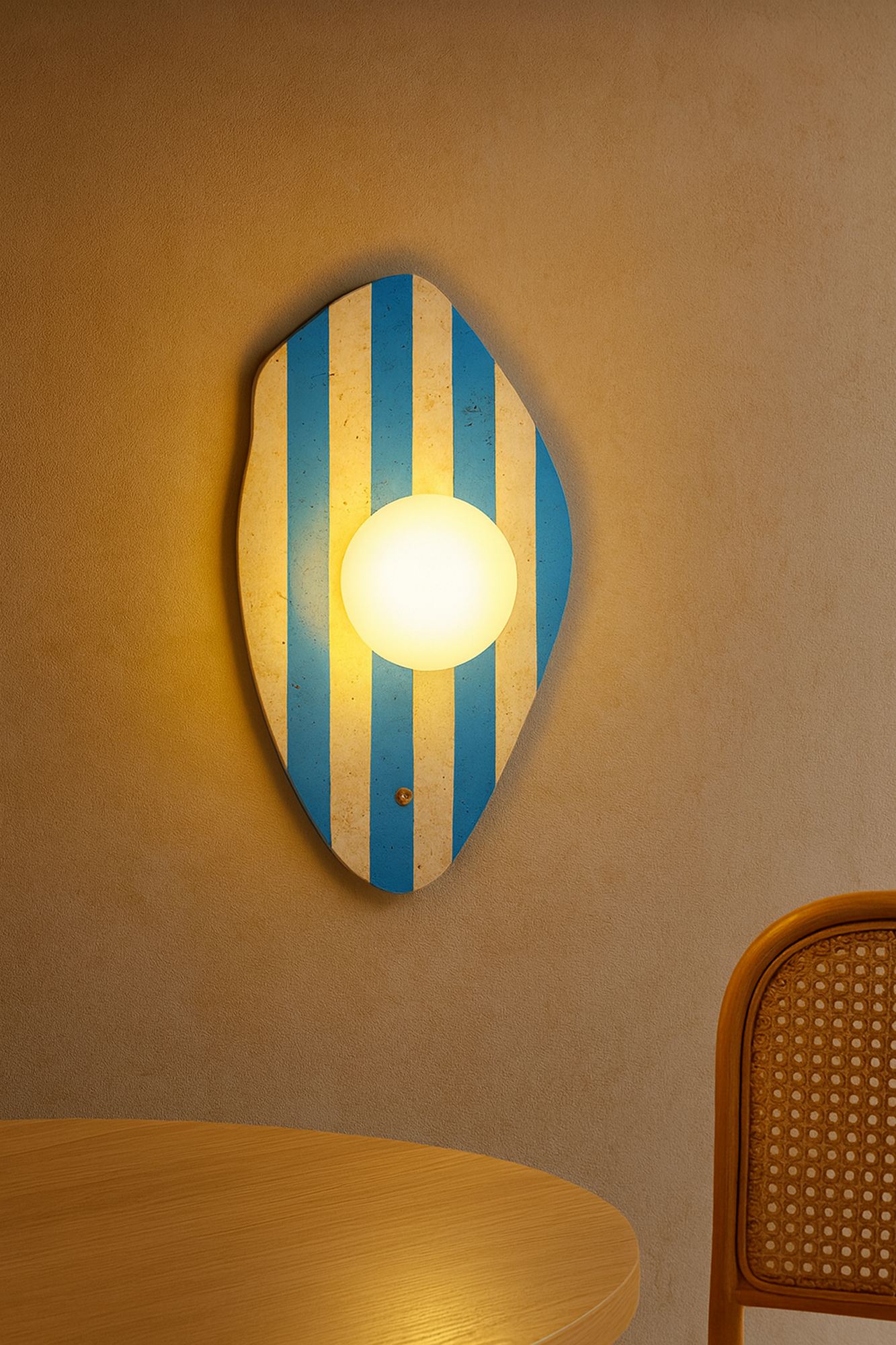Season Wall Lamp Travertine Blue