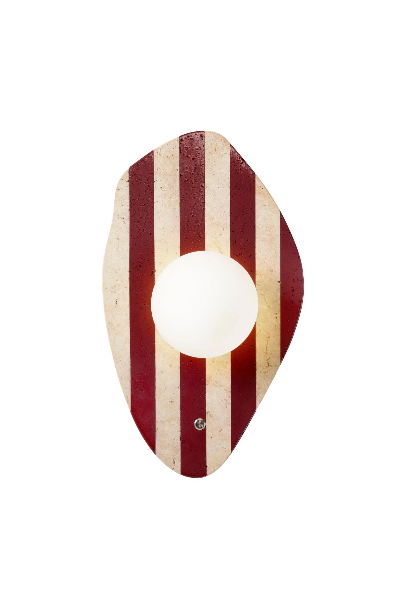 Push Wall Lamp Travertine Red