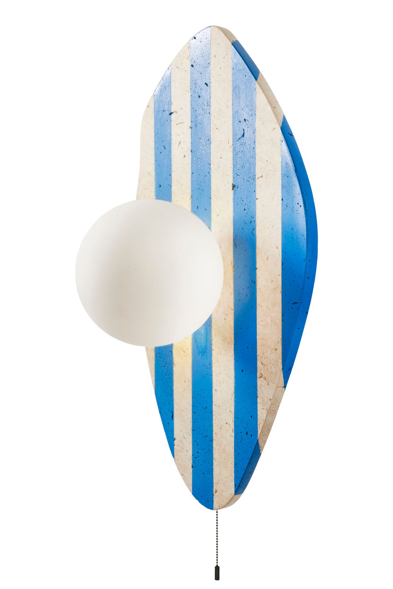 Side Wandleuchte Travertin Blau