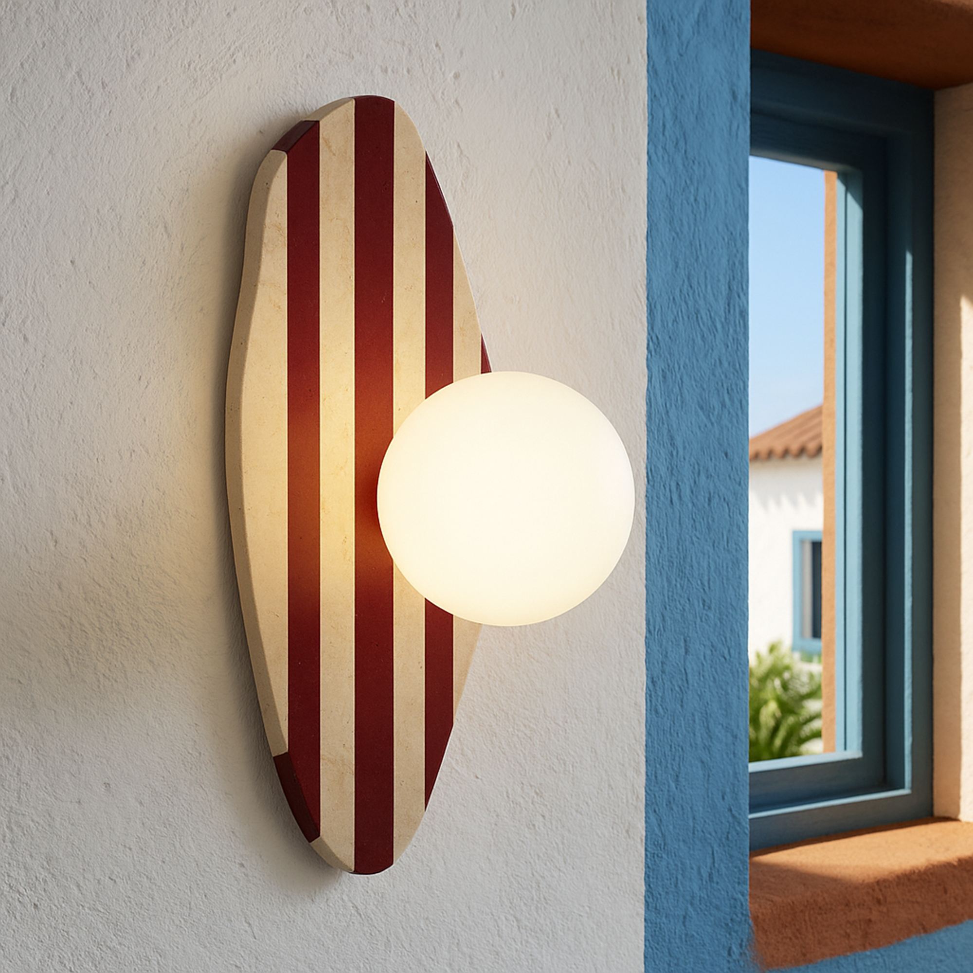 Forest Wall Lamp Travertine Red