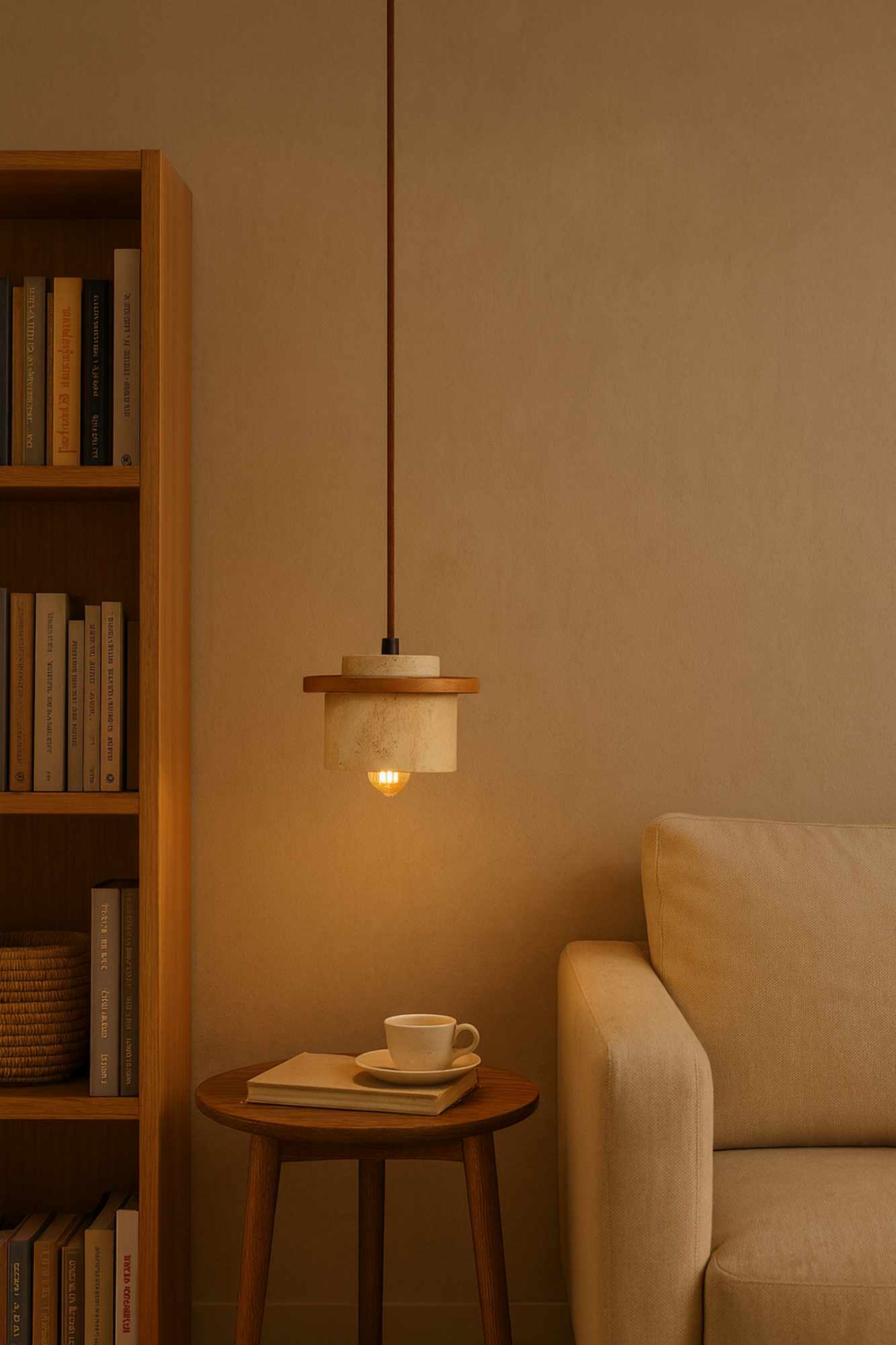 Duck Pendant Light Natural Oak Wood