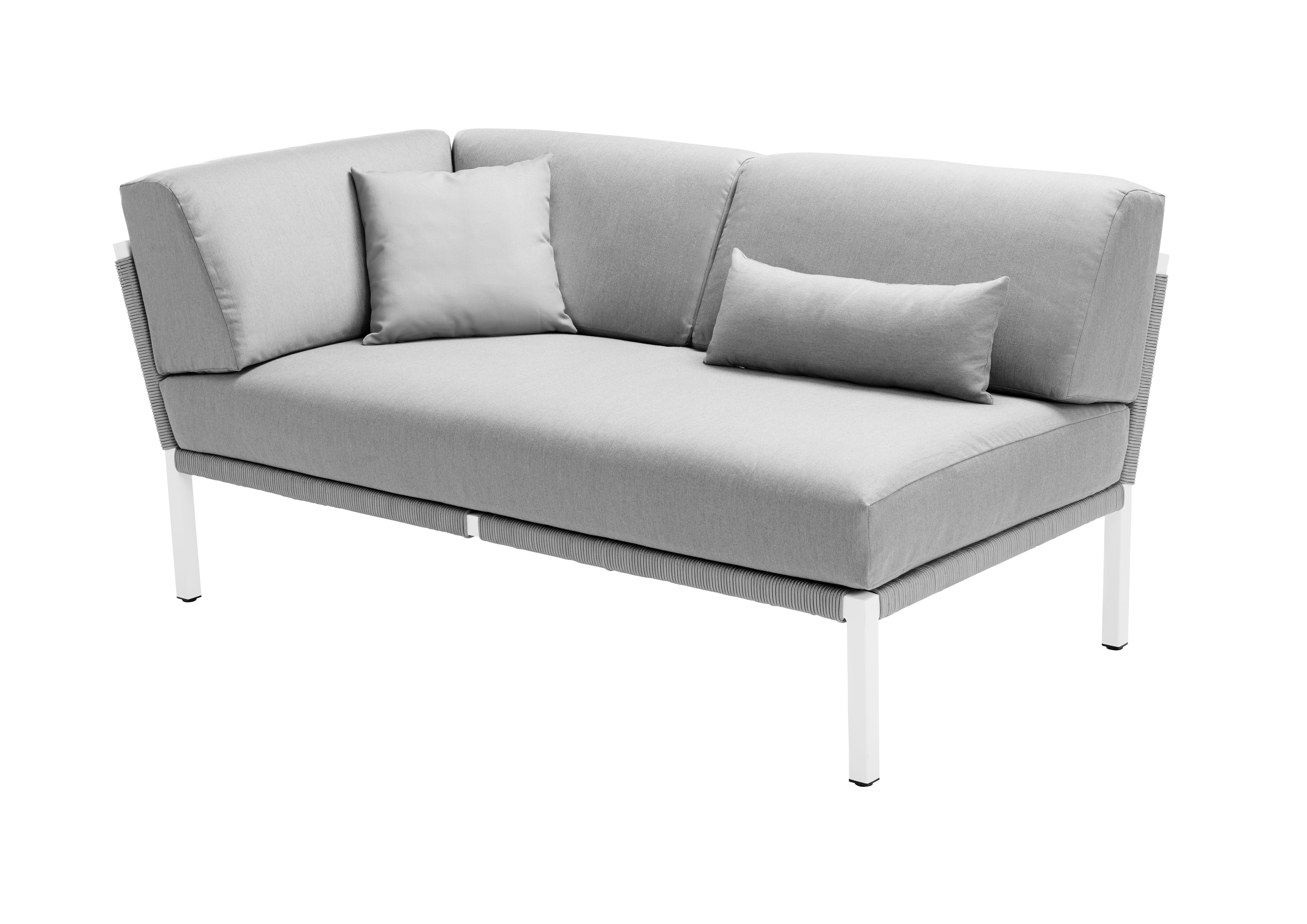 Club Lounge Recamiere Right White Grey
