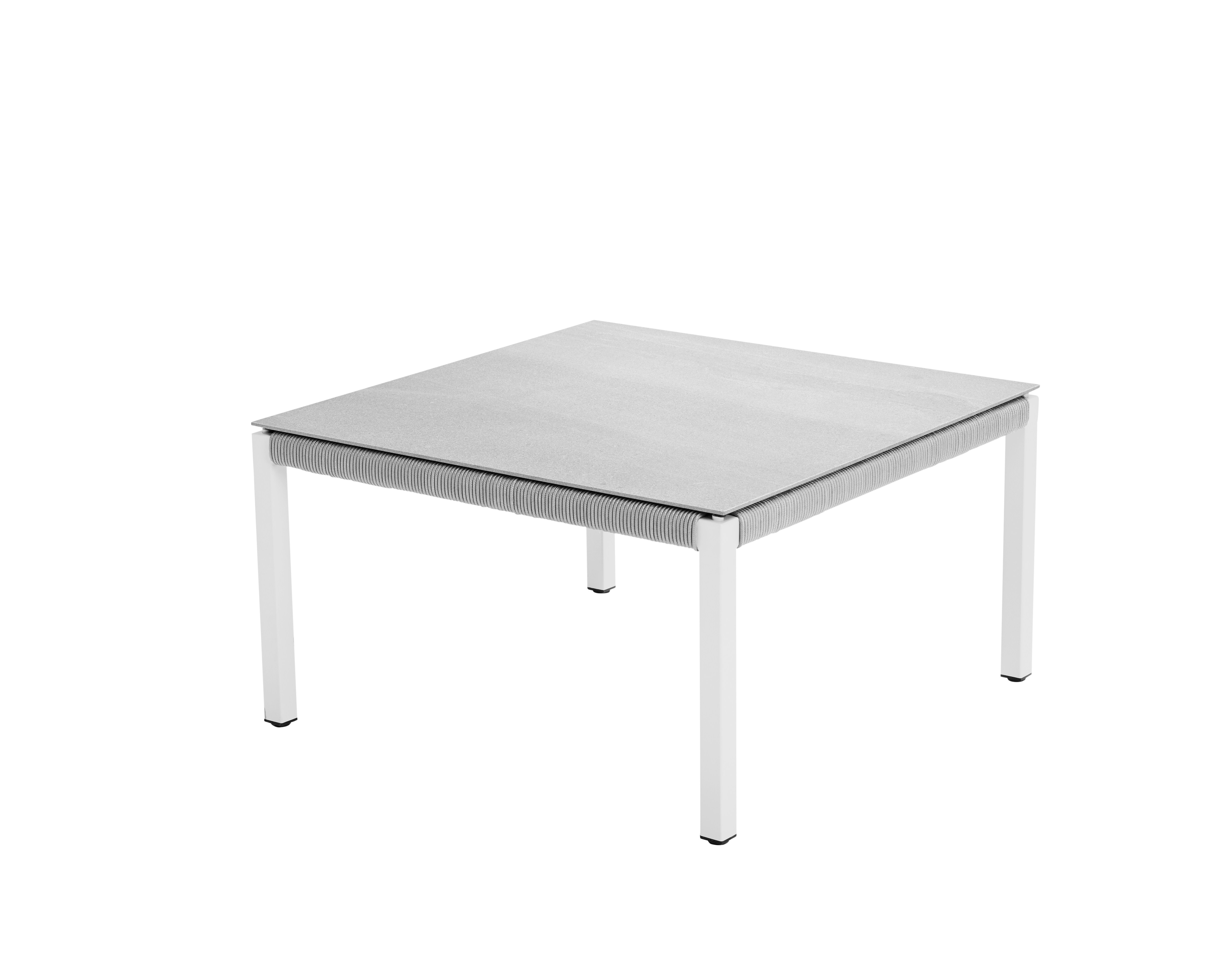 Club Lounge Side Table White Grey