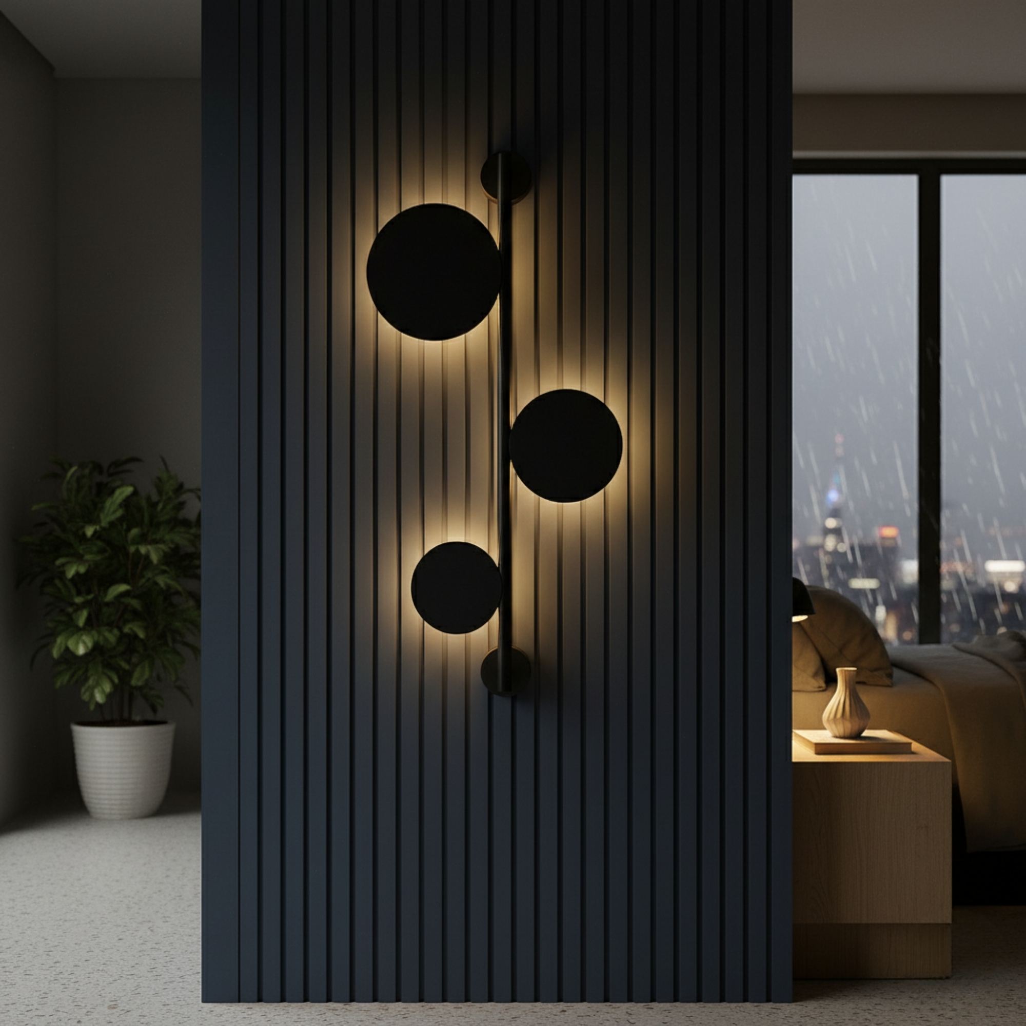 Ledos Wall Lamp Metal Black