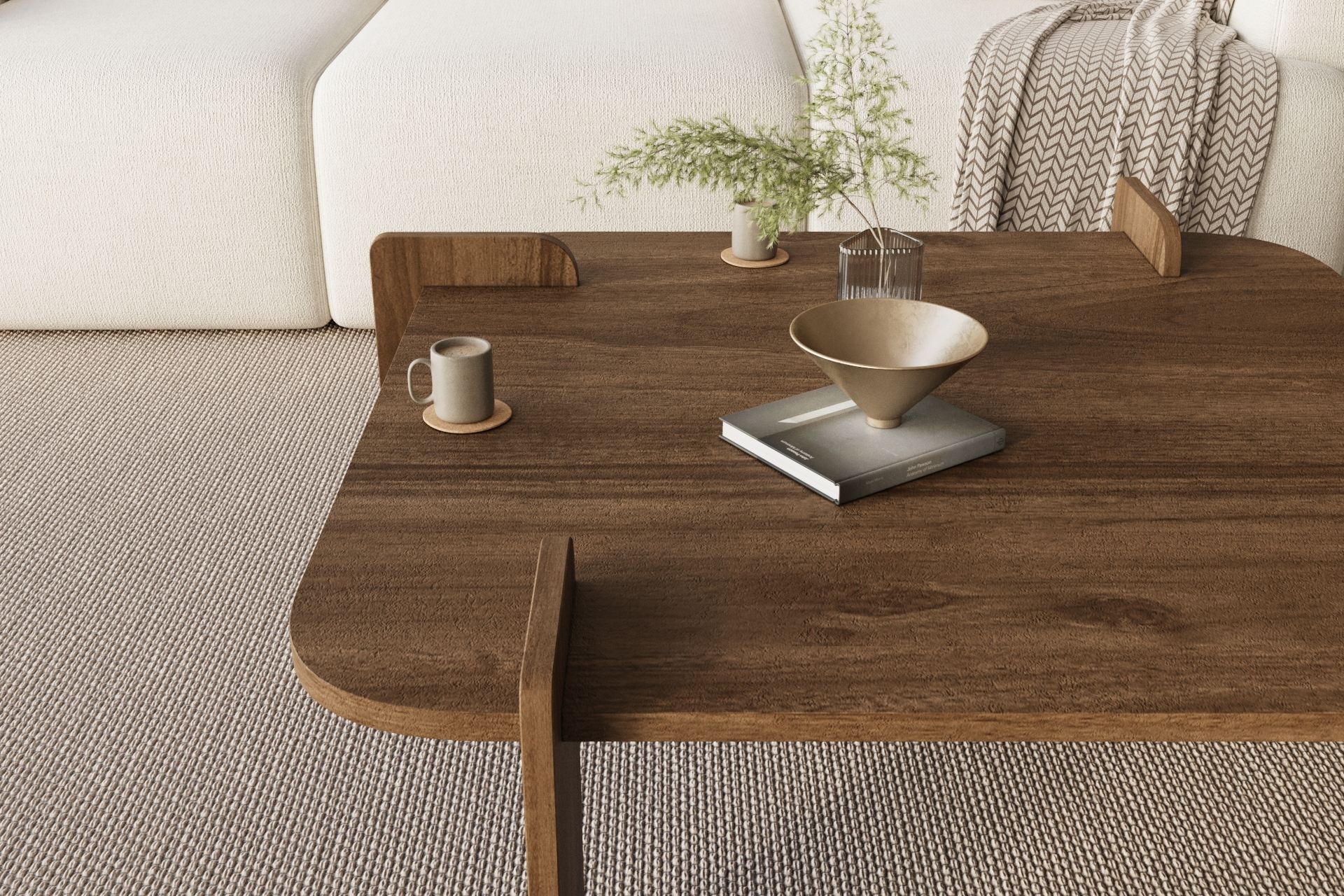Couchtisch Walnussbraun Optik