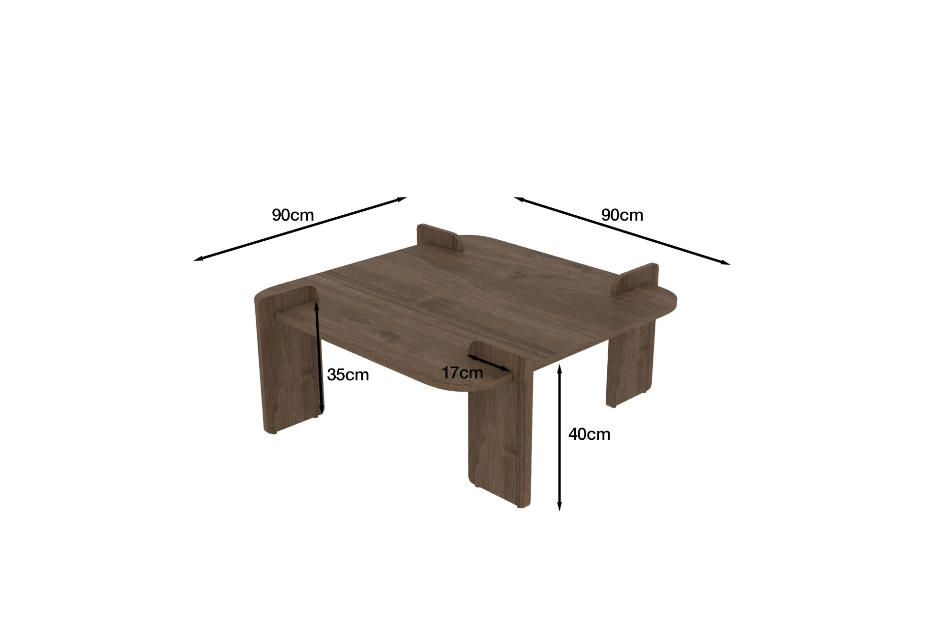 Couchtisch Walnussbraun Optik