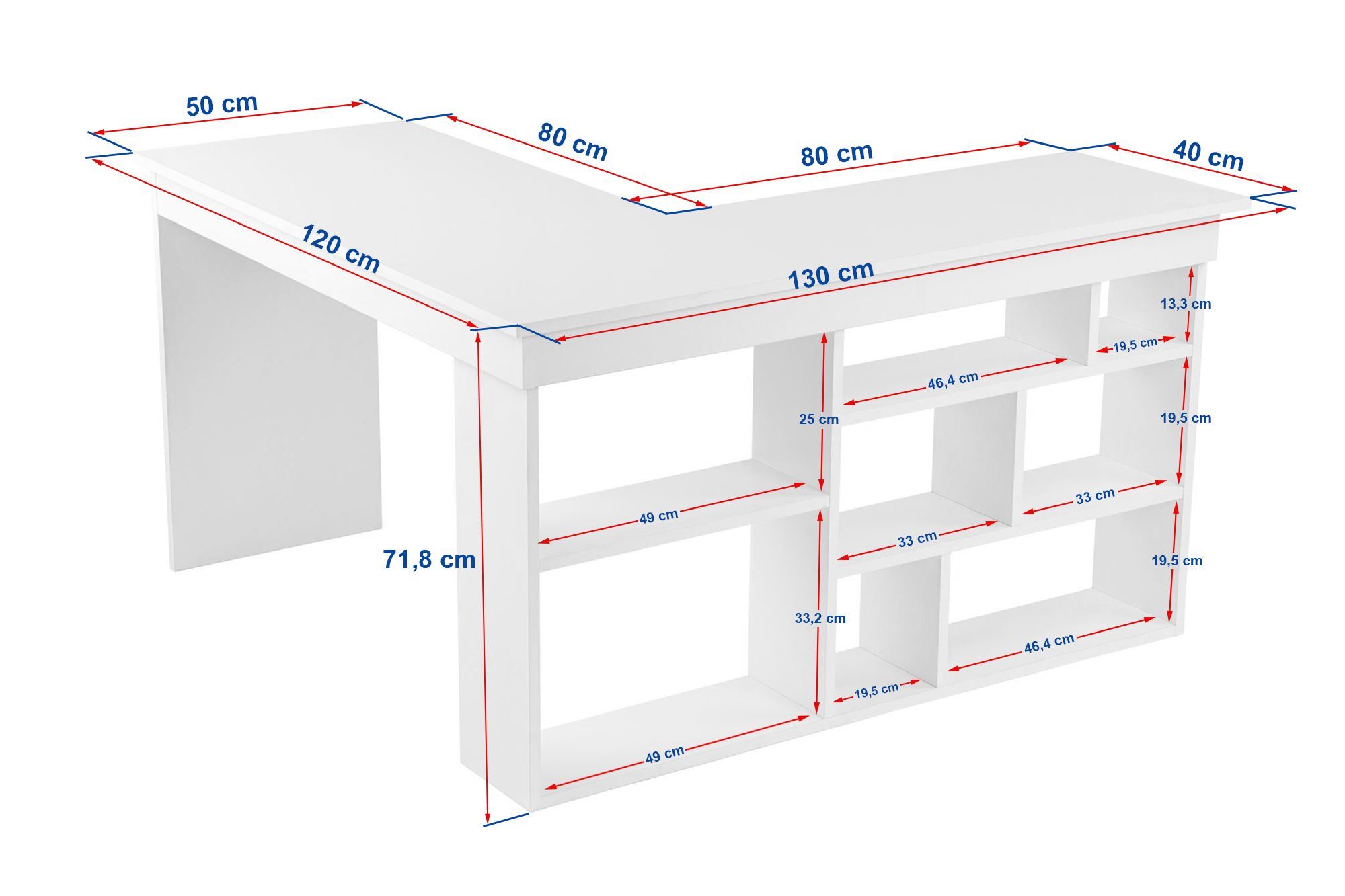 Vesper Desk Walnut Beige Look