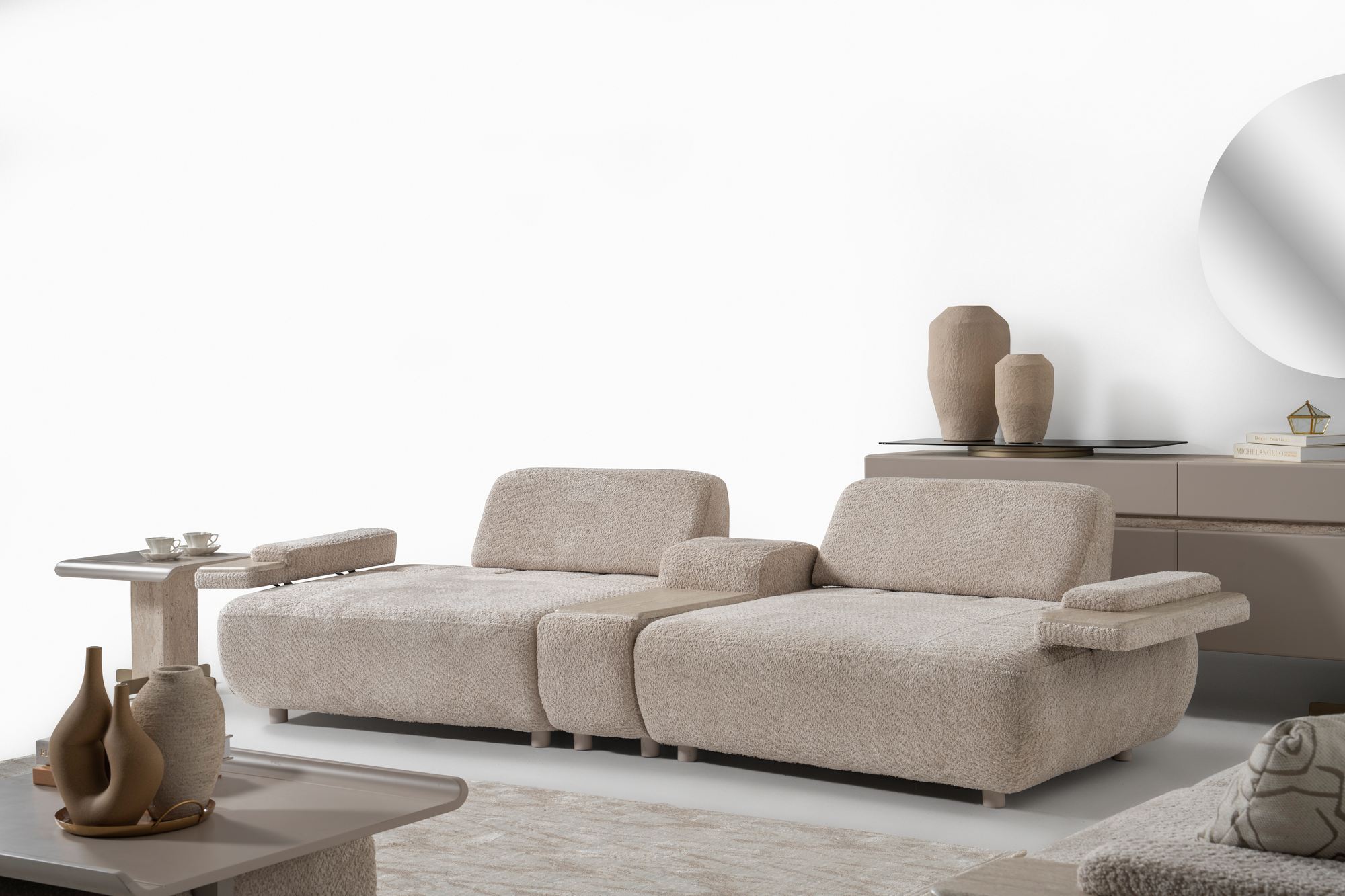 Toscana Sofa 3-Sitzer Beige