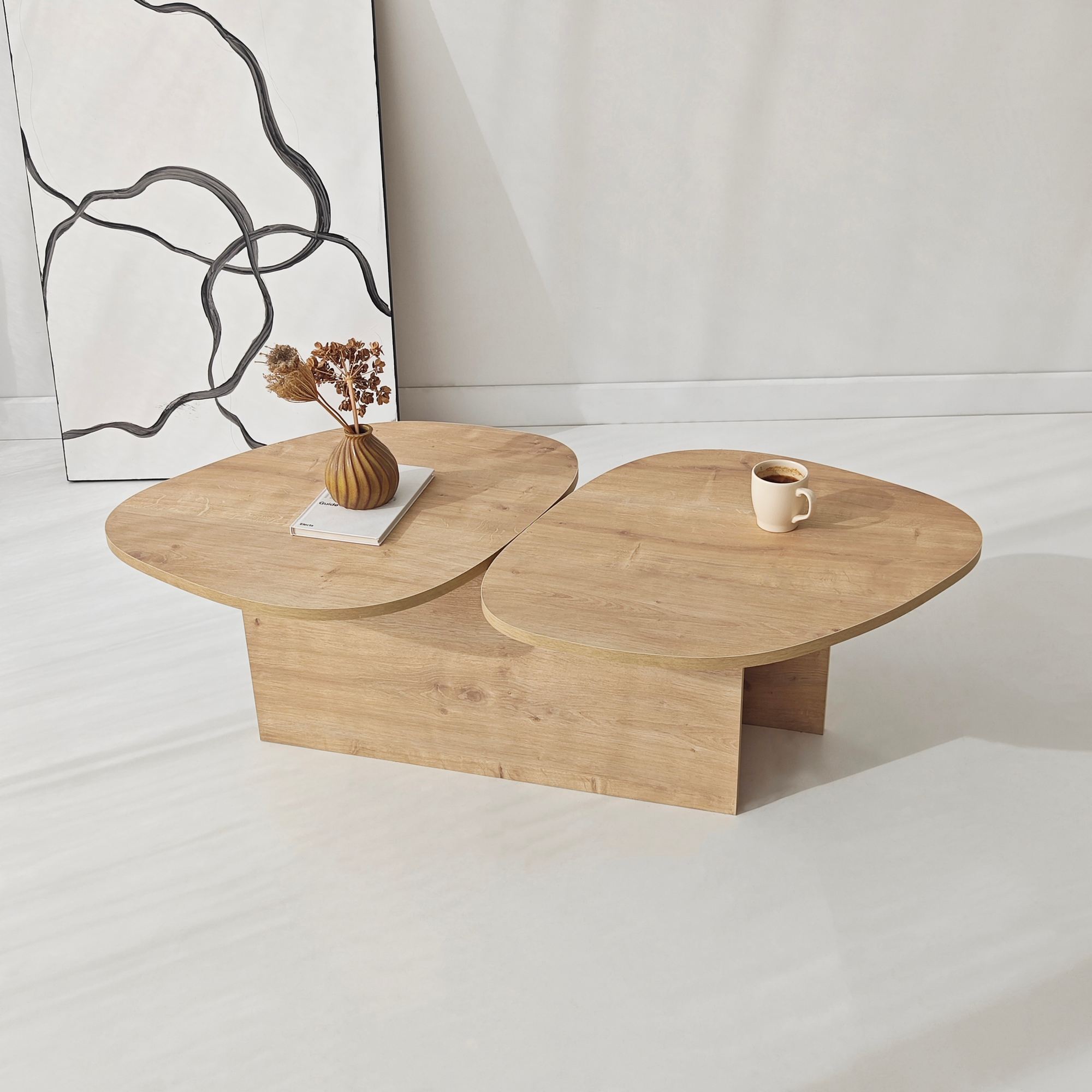 Stones Coffee Table Natural Oak Look