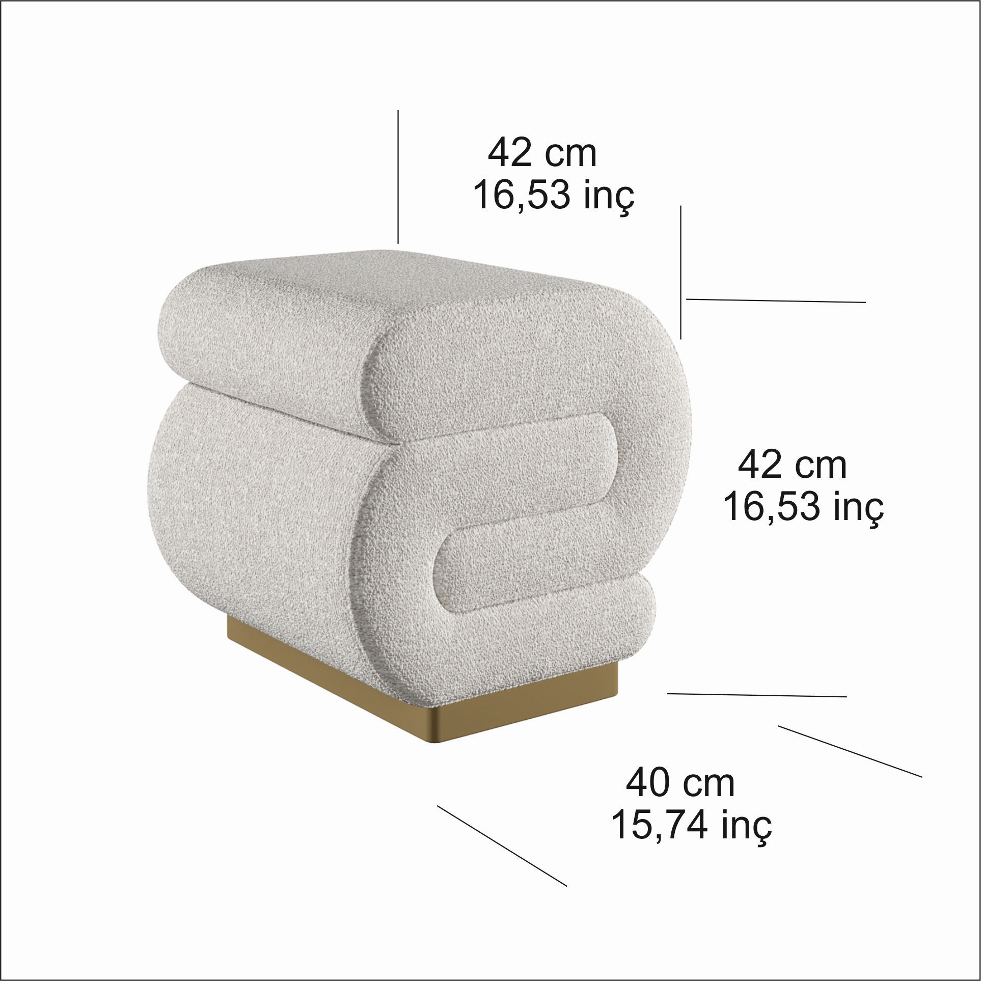 Sally Pouf Creme