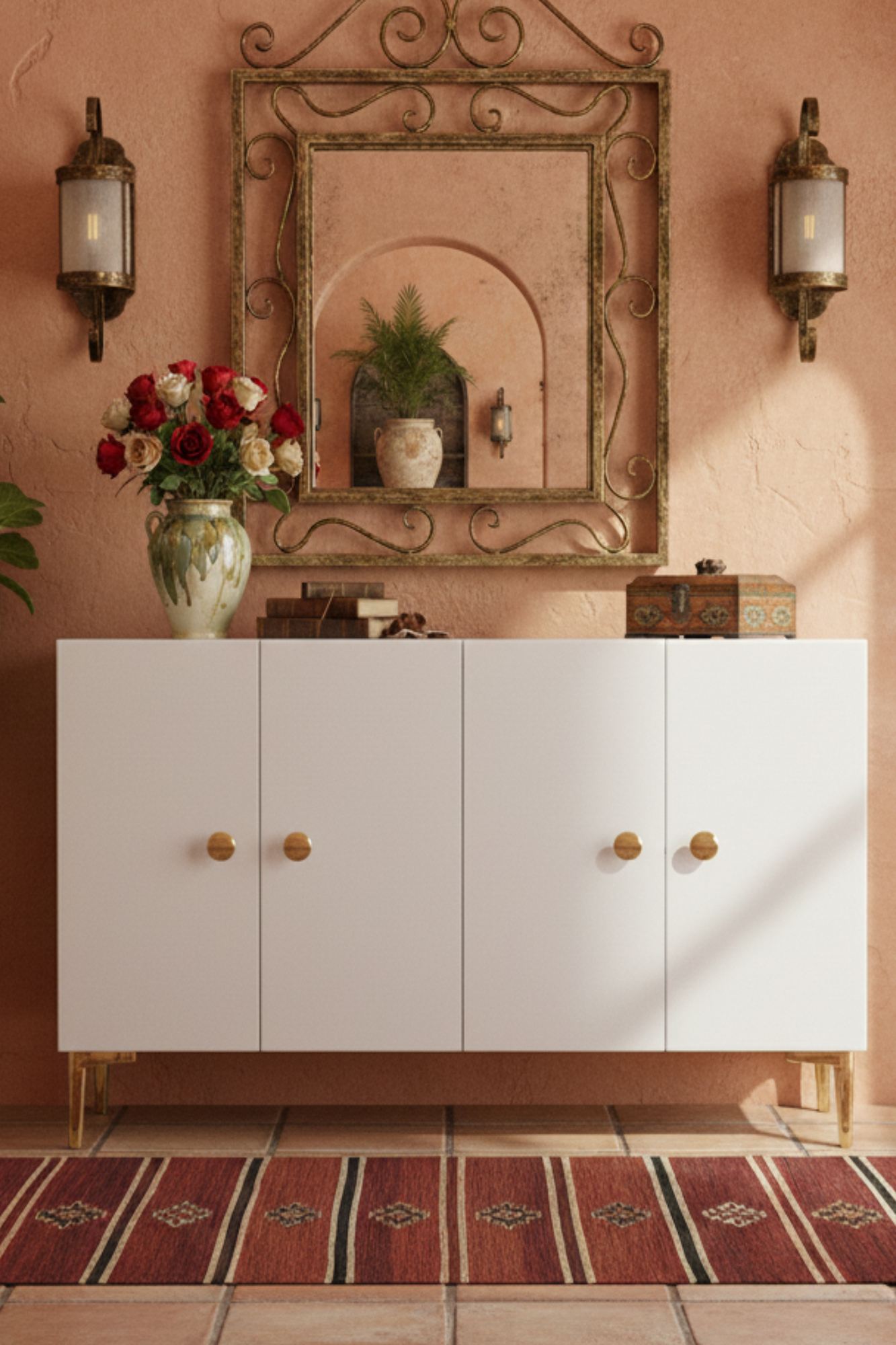 Simple 120 Sideboard Weiß Gold