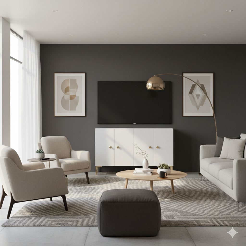 Simple 120 Sideboard White Gold