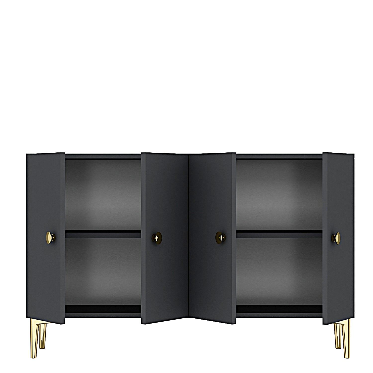 Simple 120 Sideboard Anthrazit Gold