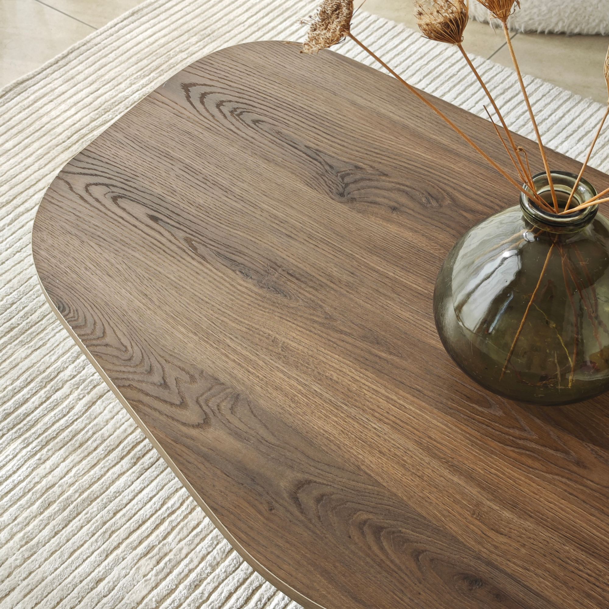 Rock Couchtisch Nussbaum-Optik Braun