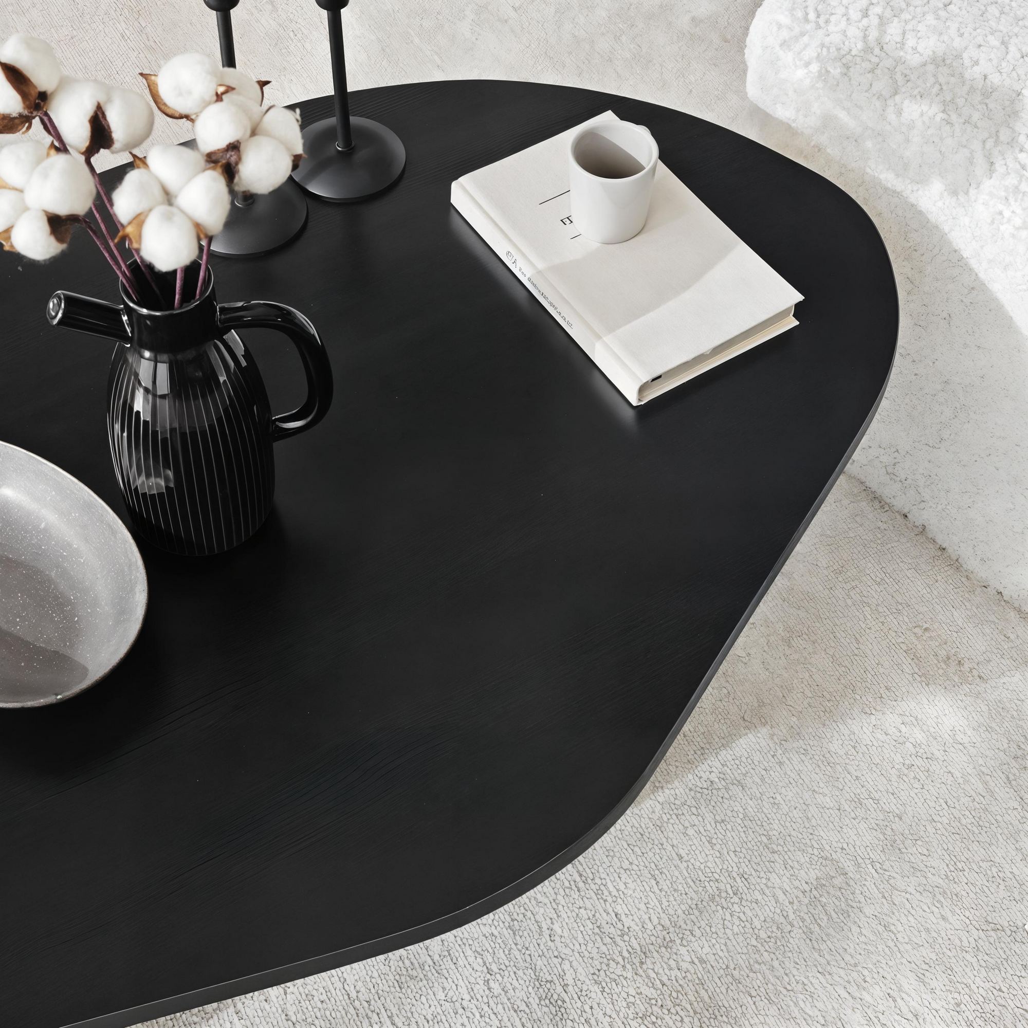 Rock Coffee Table Black