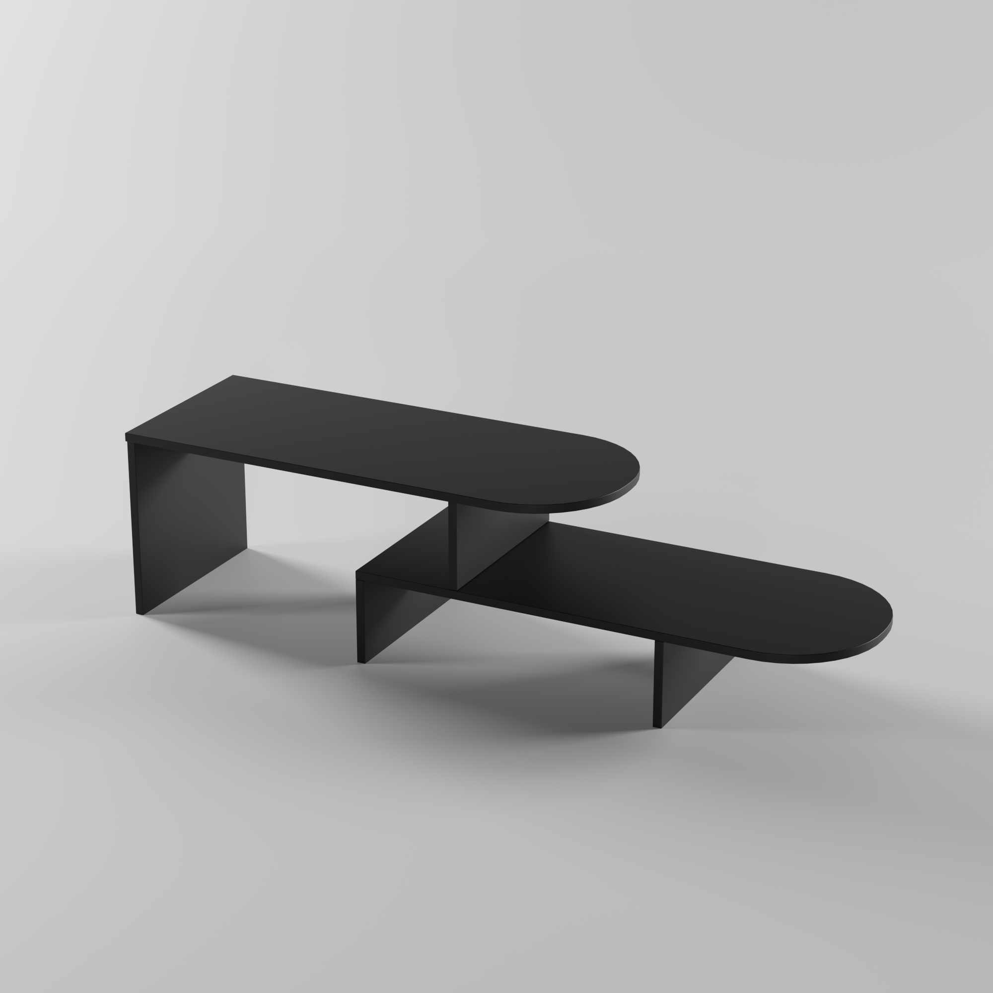 Puzzle Couchtisch Schwarz