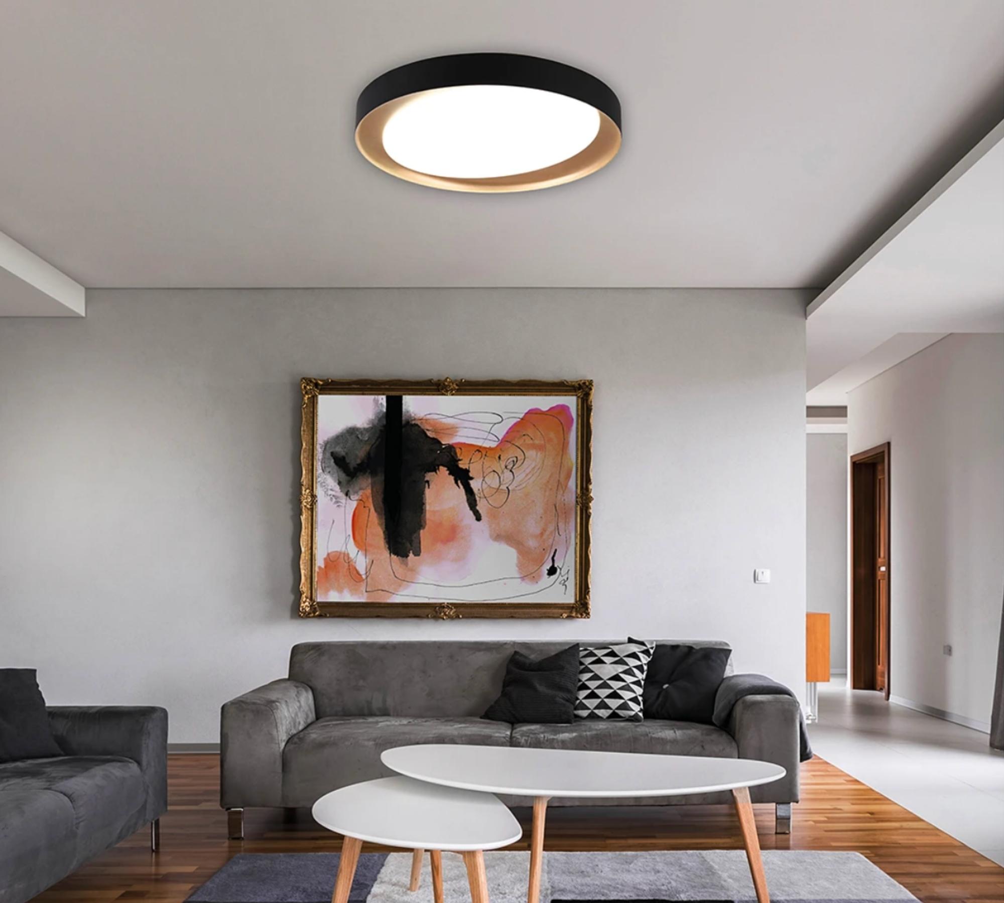 LED-Deckenleuchte Schwarz / Bronze